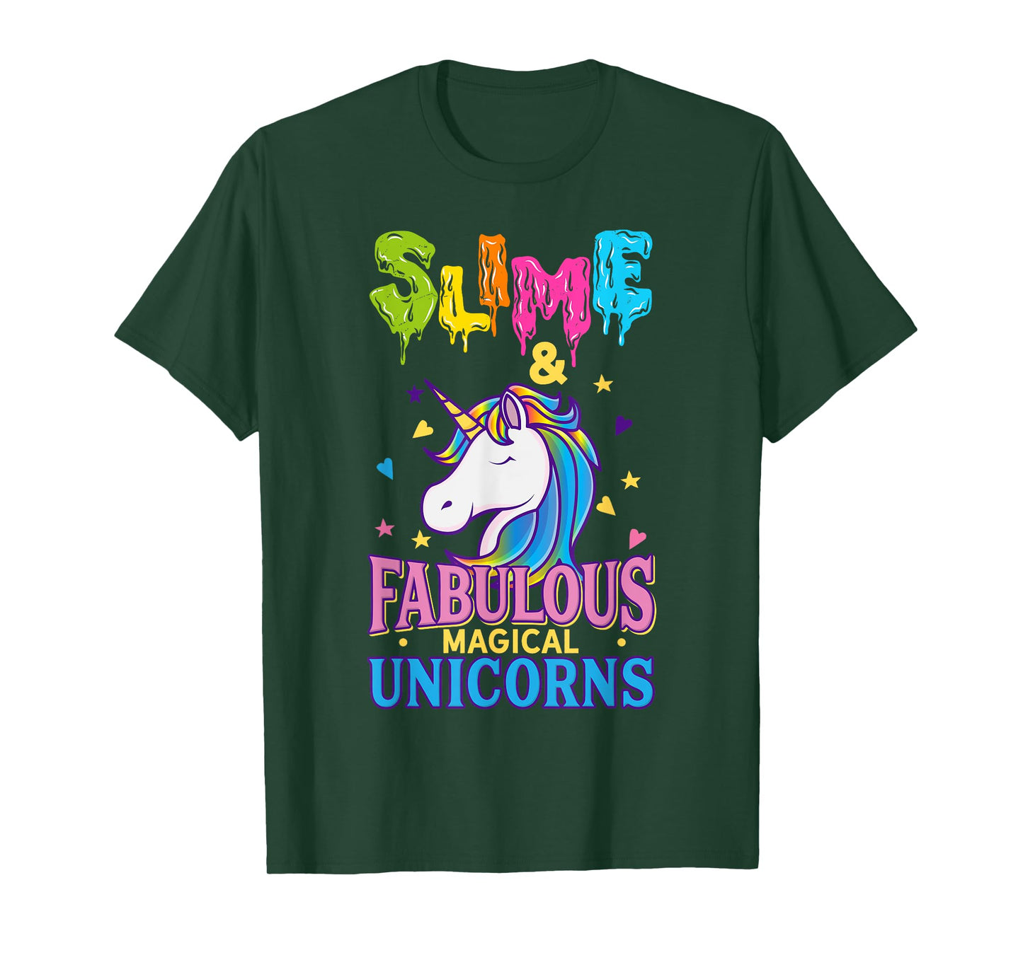 Love Slime Time & Unicorn Girls Gift T-Shirt T-Shirt