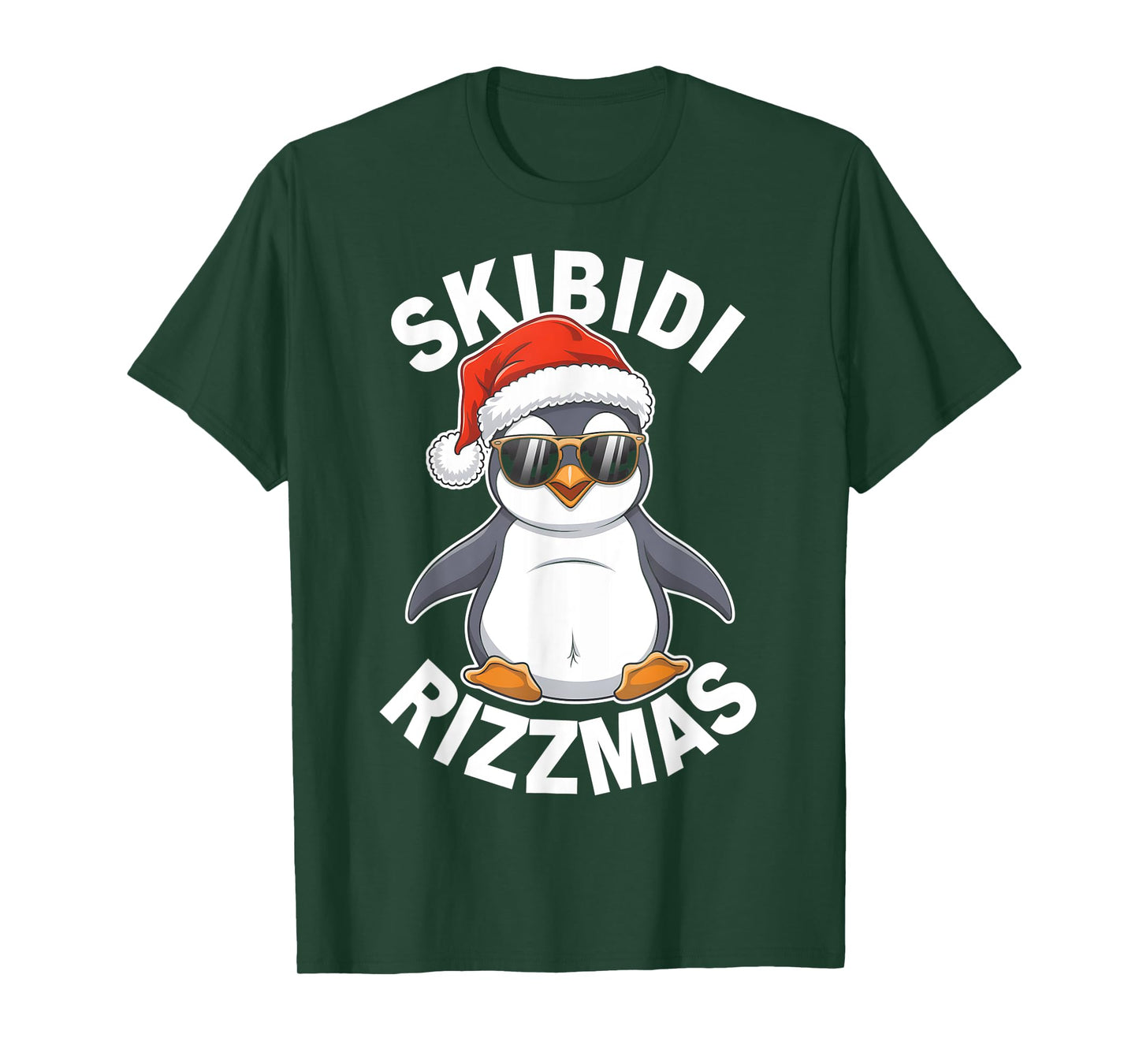 Skibidi Rizzmas Funny Christmas Christmas Season Penguin T-Shirt