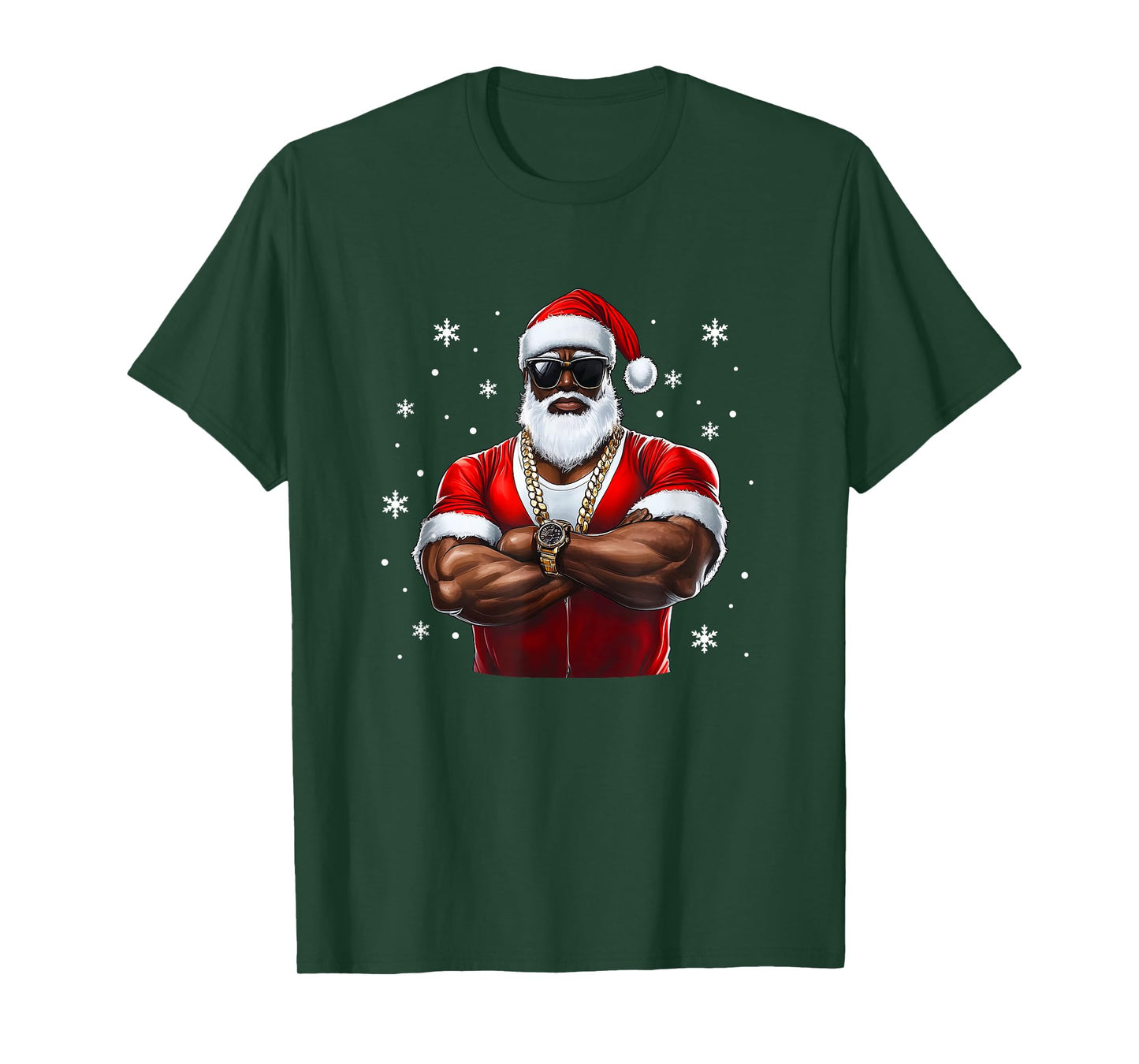 African American Santa Christmas Cool Afro Black X-Mas T-Shirt