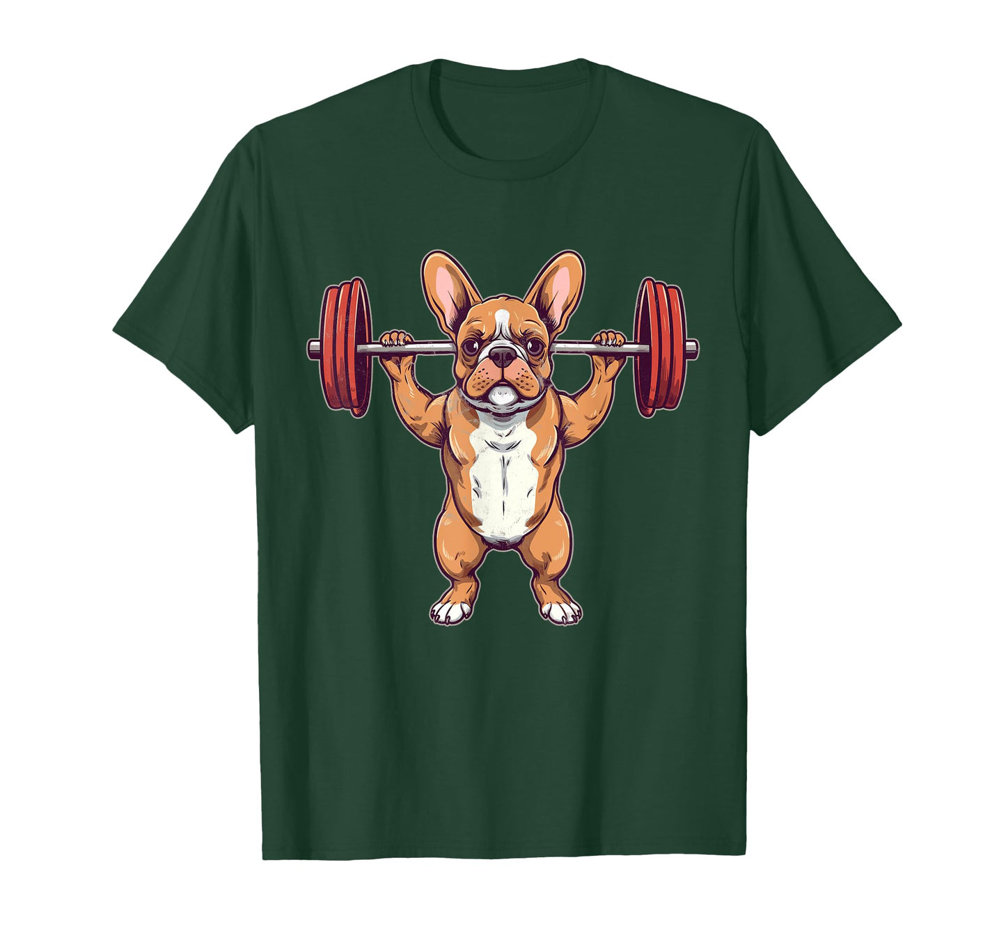 French Bulldog Weightlifting Funny Deadlift Men Fitness Gym T-Shirt