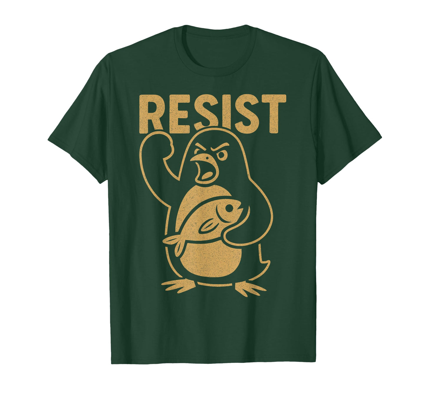 Resist Angry Penguin Rebel Activist Protest Against Tariffs T-Shirt
