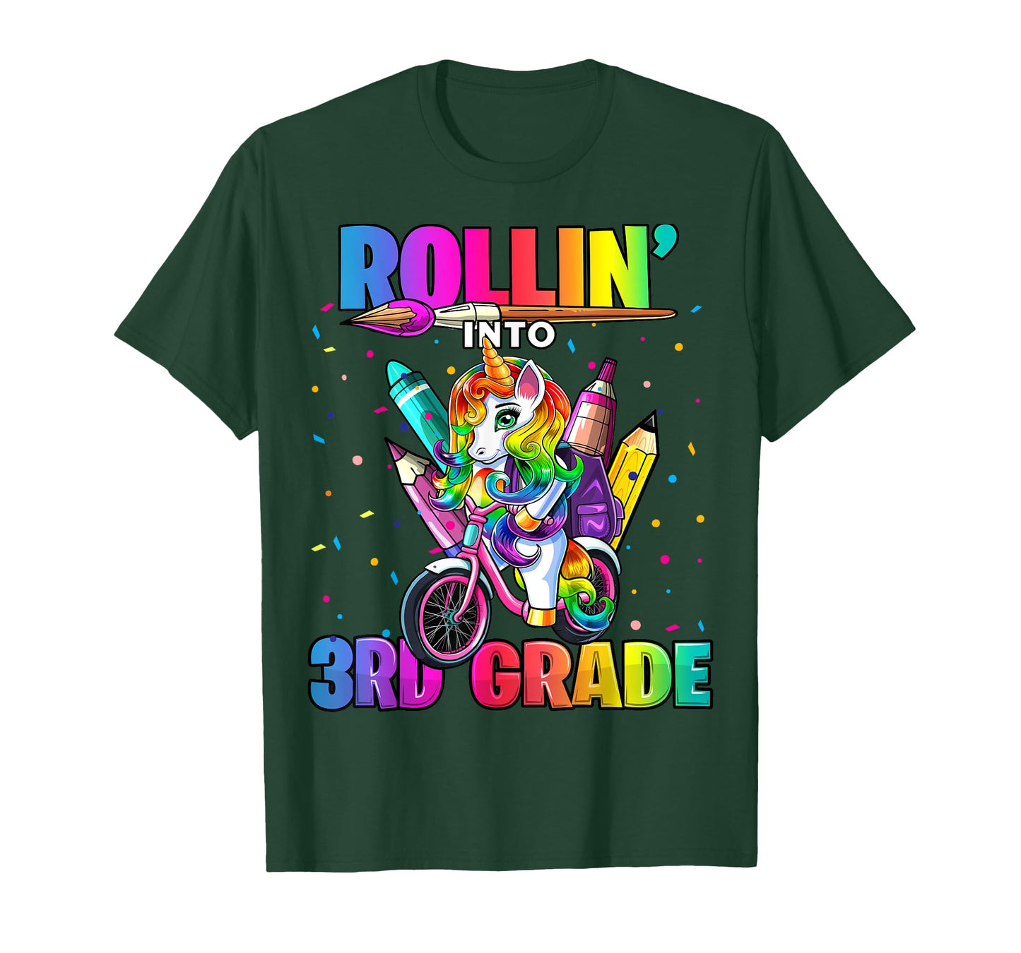 3rd Grade Unicorn Back to School First Day of School Girls T-Shirt