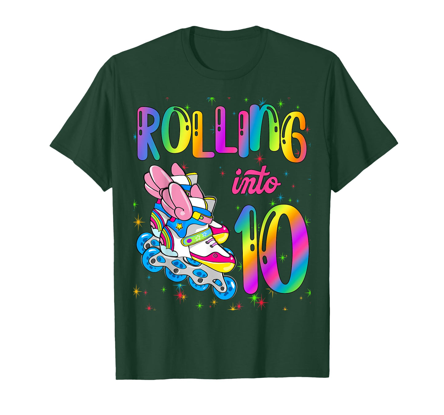 Rolling Into 10 years Let's Roll I'm Turning 10 Roller Skate T-Shirt