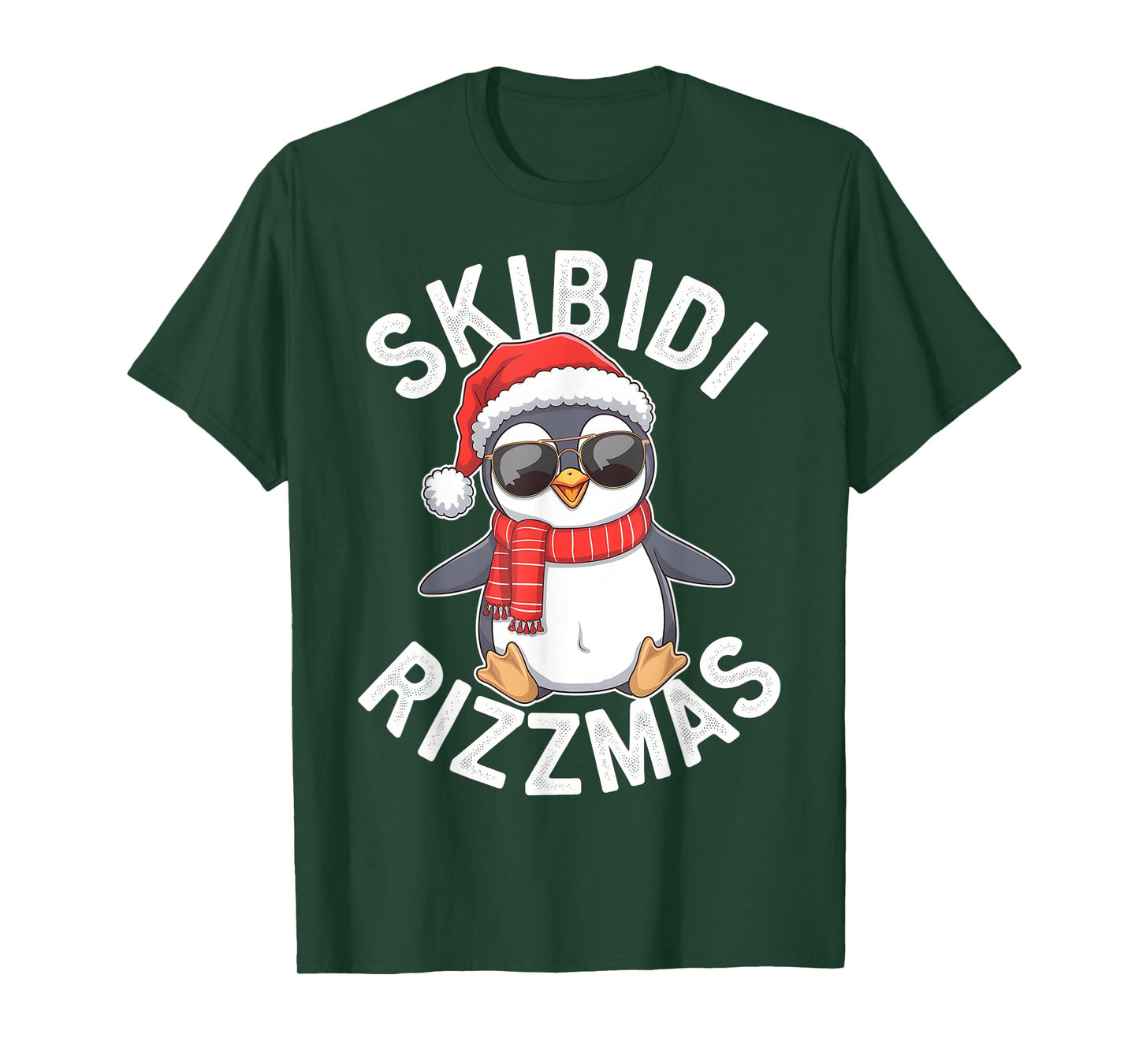 Skibidi Rizzmas Funny Christmas Christmas Season Penguin T-Shirt