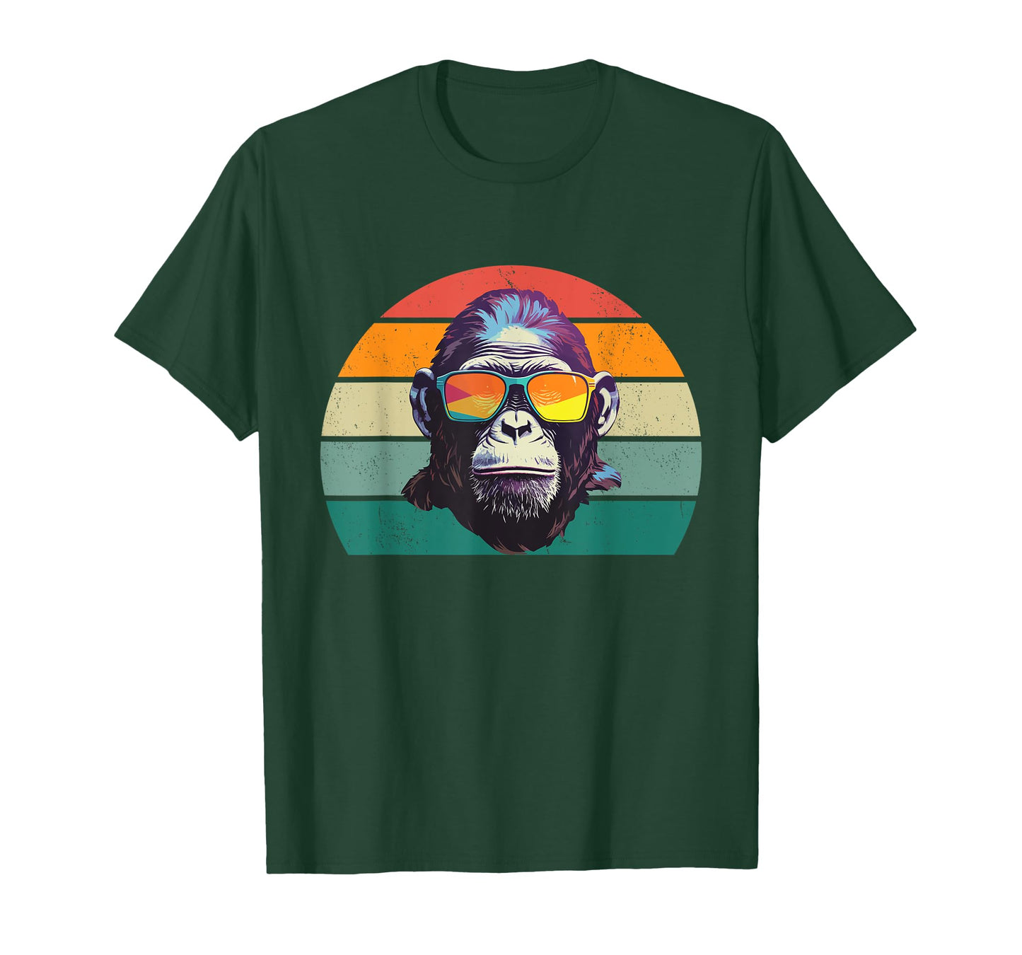 Funny Monkey In Sunglasses - Retro Cool Monkey Lover T-Shirt