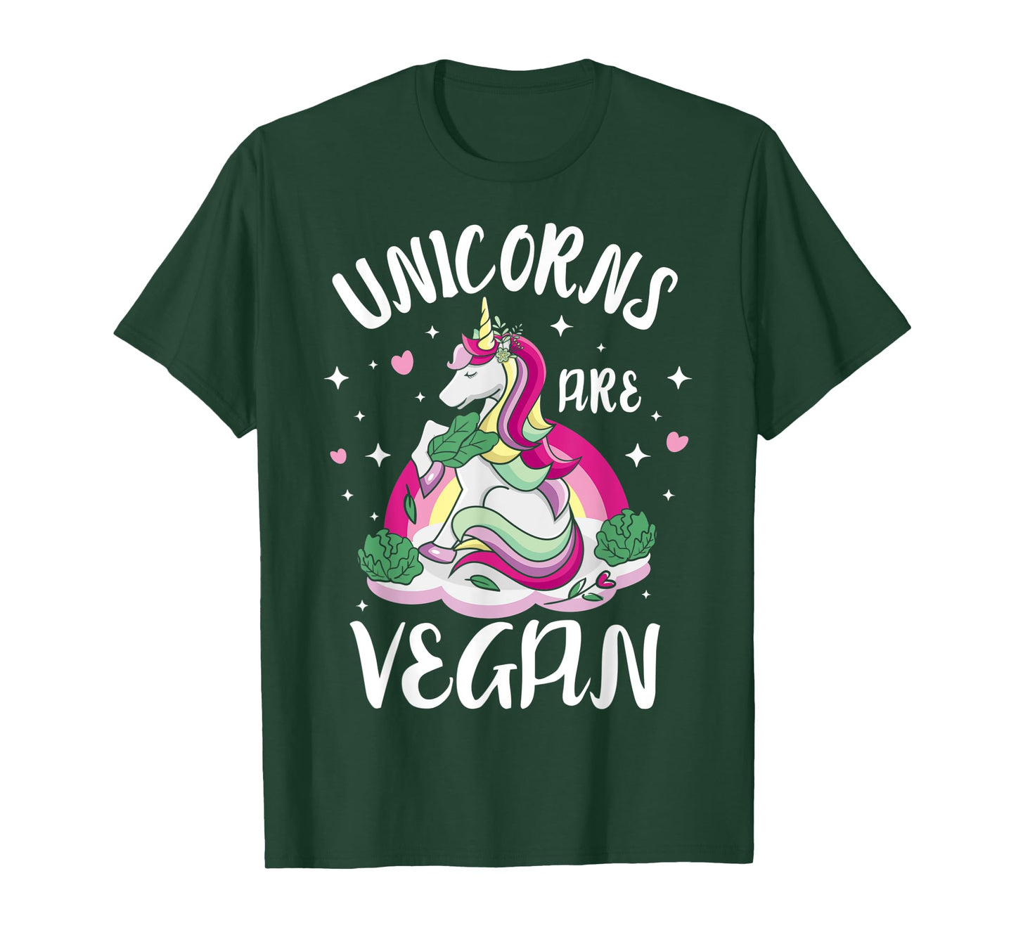 Kawaii Unicorns Are Vegan Vegetarian Design For Men & Women T-Shirt