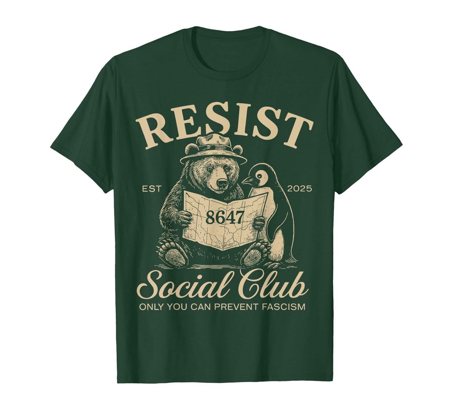 Bears Penguins Resist Social Club Only You Can Prevent T-Shirt