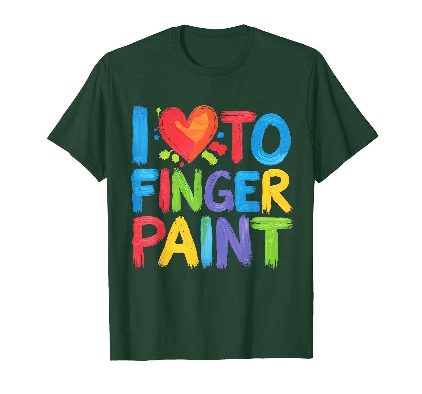 I Heart Love To Finger Paint I'm Paint Cute Couple Valentine T-Shirt