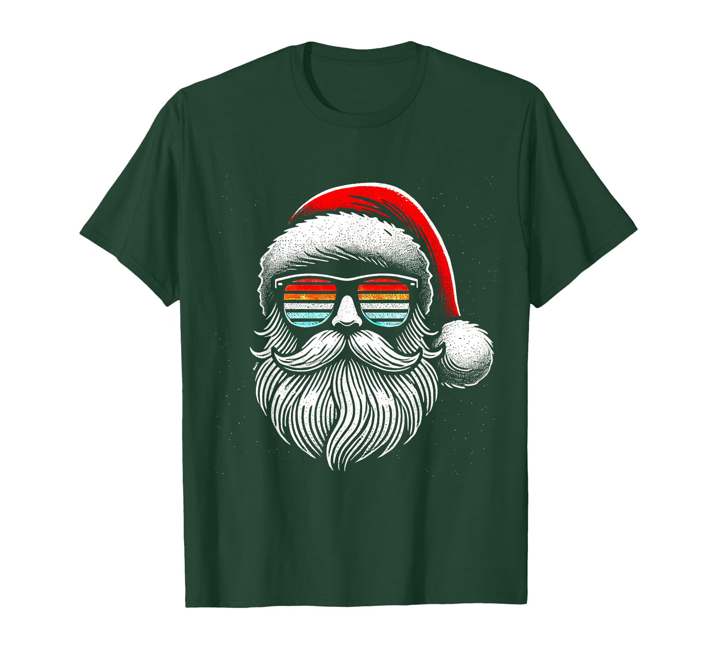 Santa Face Retro Sunglasses Christmas Xmas Men Women Kids T-Shirt