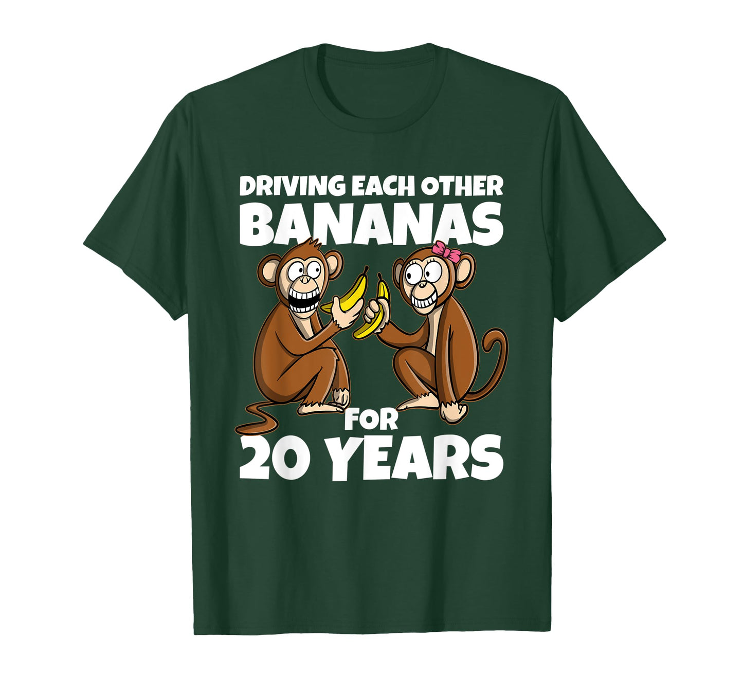 20th Wedding Anniversary Driving Each Other Bananas 20 Year T-Shirt