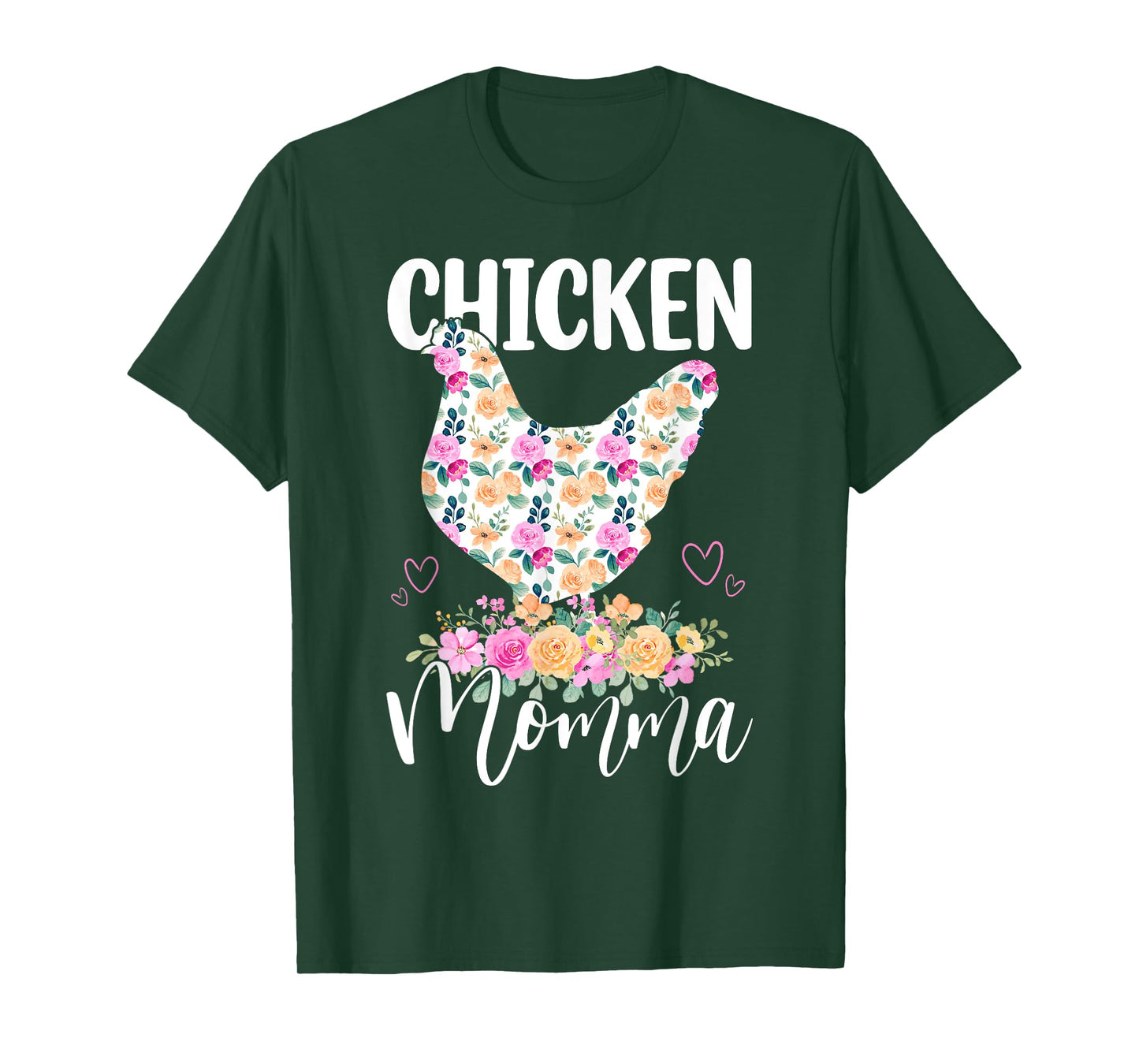 Cute Chicken Momma Floral Mom Mommy Mama Mothers Day Women T-Shirt