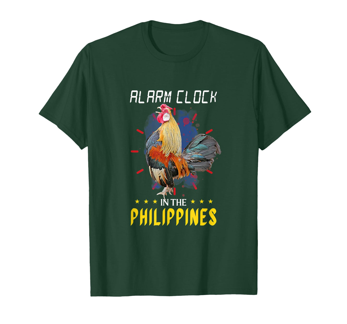 Funny Filipino Chicken Alarm Clock in the Philippines Pinoy T-Shirt