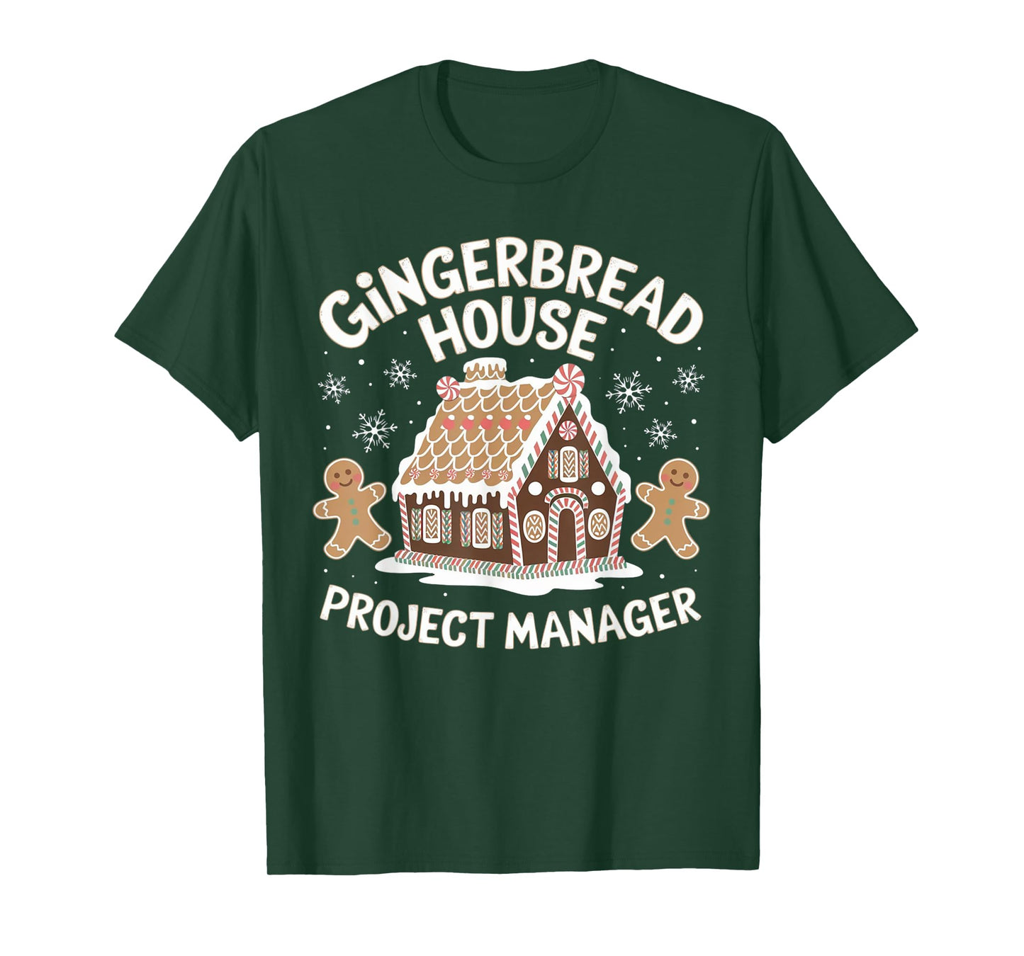 Gingerbread House Project manager Decorating Baking Xmas T-Shirt
