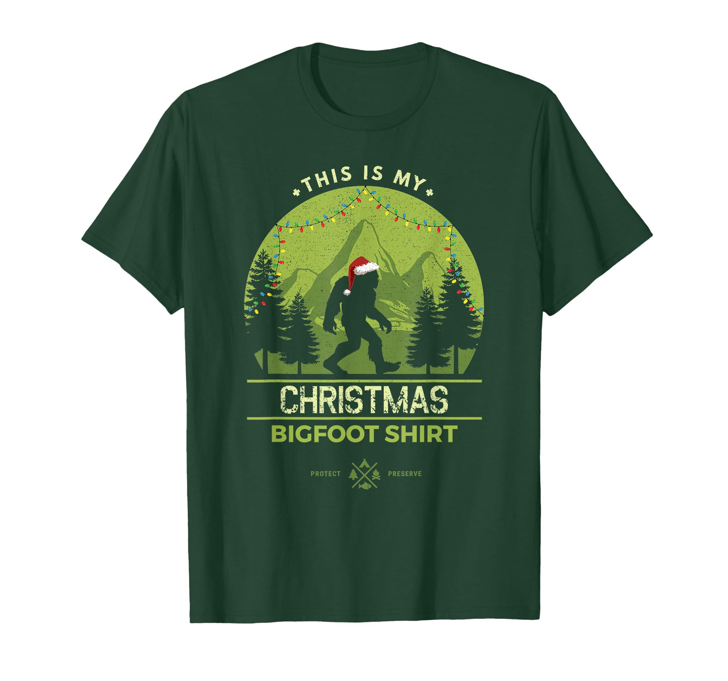 Merry Xmas Bigfoot Santa Squatch Christmas Yeti T-Shirt