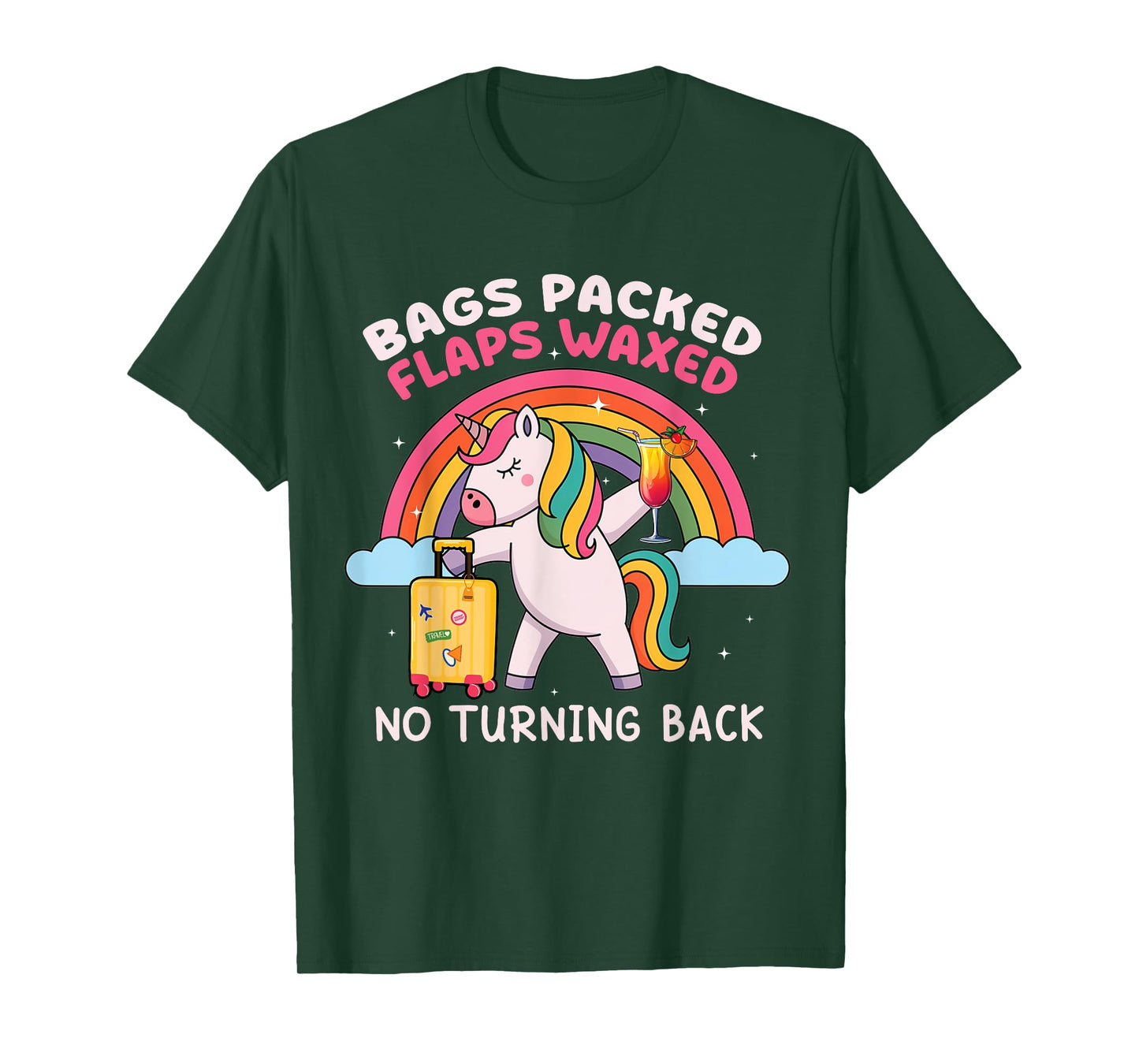 Unicorn Inappropriate Dirty Funny Trip Travel Girls Vacation T-Shirt