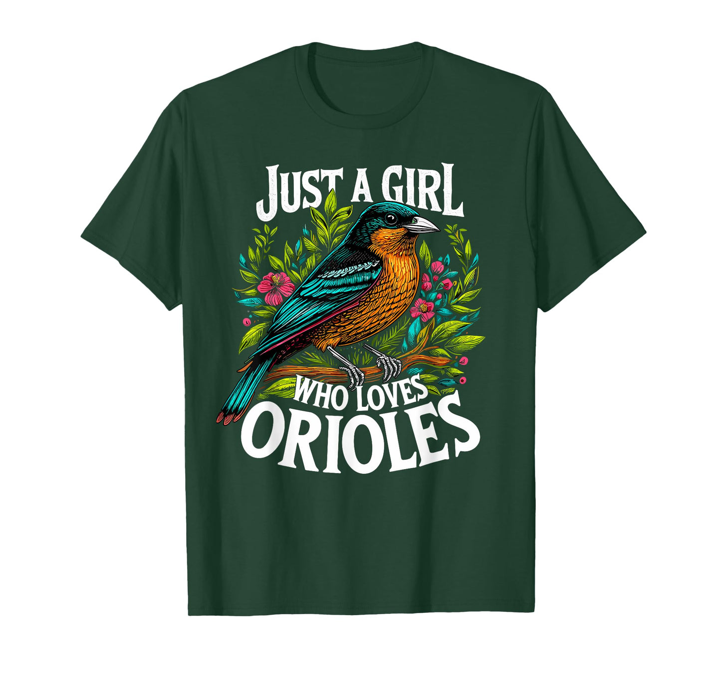 Cute Oriole Just a Girl Who Loves Orioles Bird T-Shirt