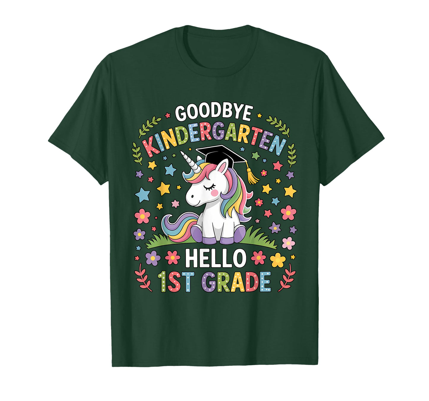 Goodbye Kindergarten Hello First Grade Pre k Graduation T-Shirt