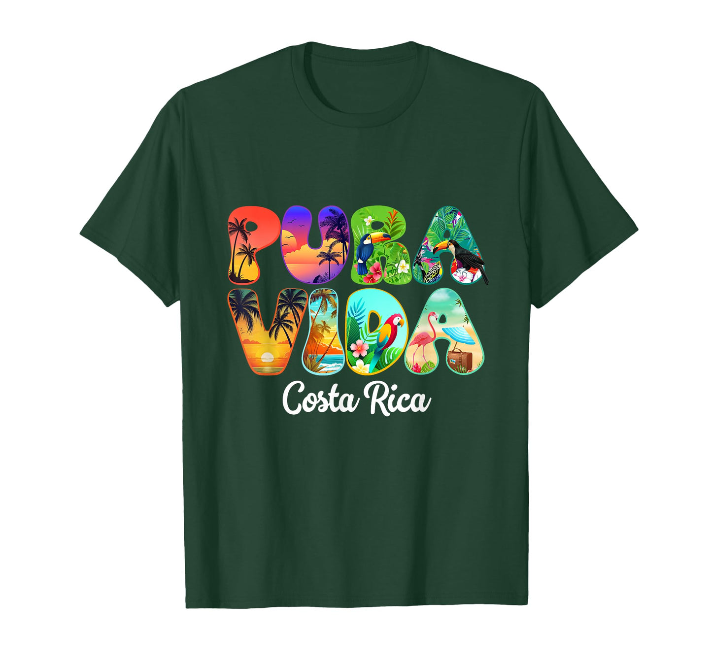 Pura Vida Costa Rica Nature Central America Travel Vacation T-Shirt