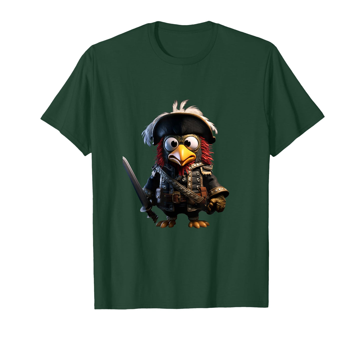 Pirate Chicken Buccaneer Pirate Costume Kids Boys T-Shirt