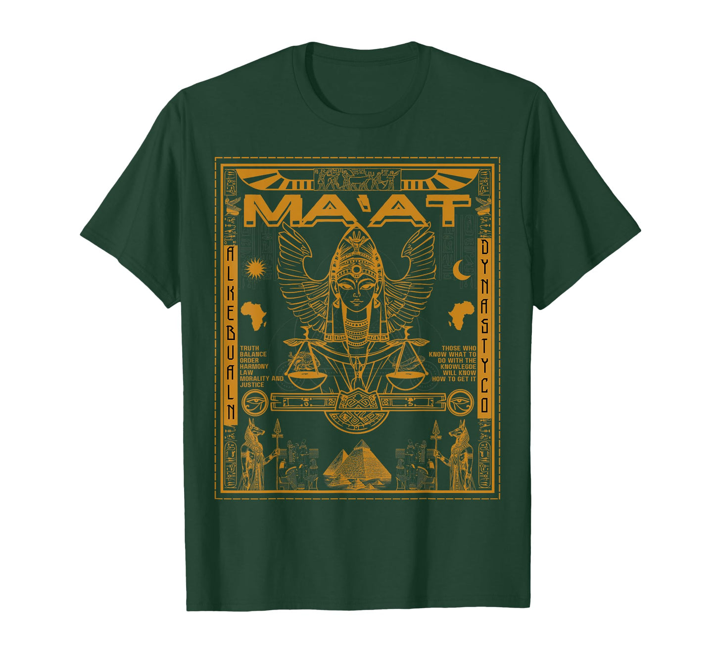 Sacred Geometry Egyptian MA’AT Maat Eye Of Horus Art T-Shirt
