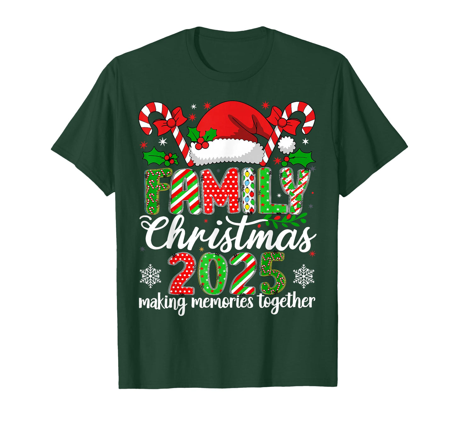 Family Christmas 2025 Matching Outfit Xmas Squad Santa Group T-Shirt