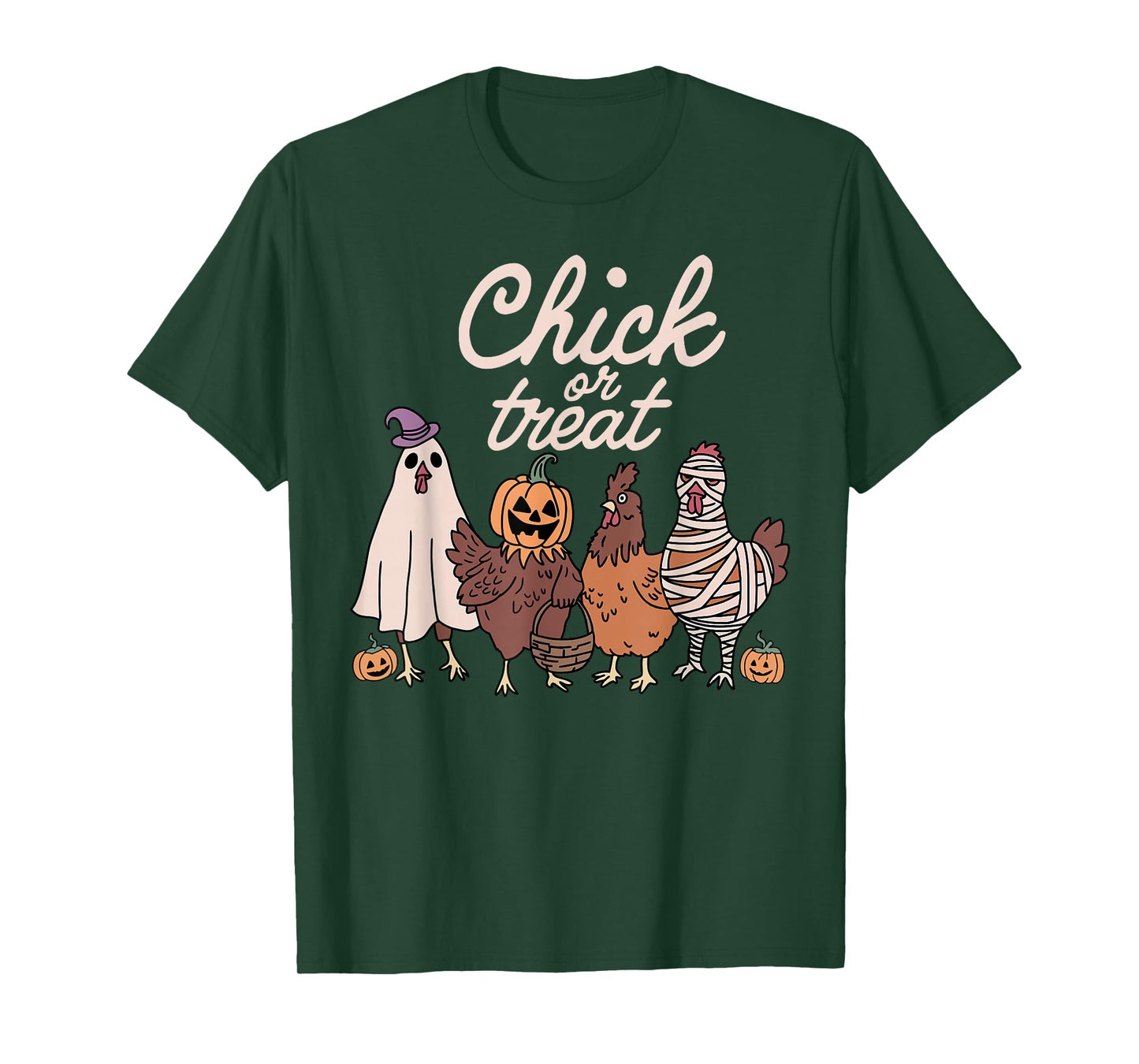 Chick Or Treat Spooky Season Halloween Chickens Ghost Mummy T-Shirt