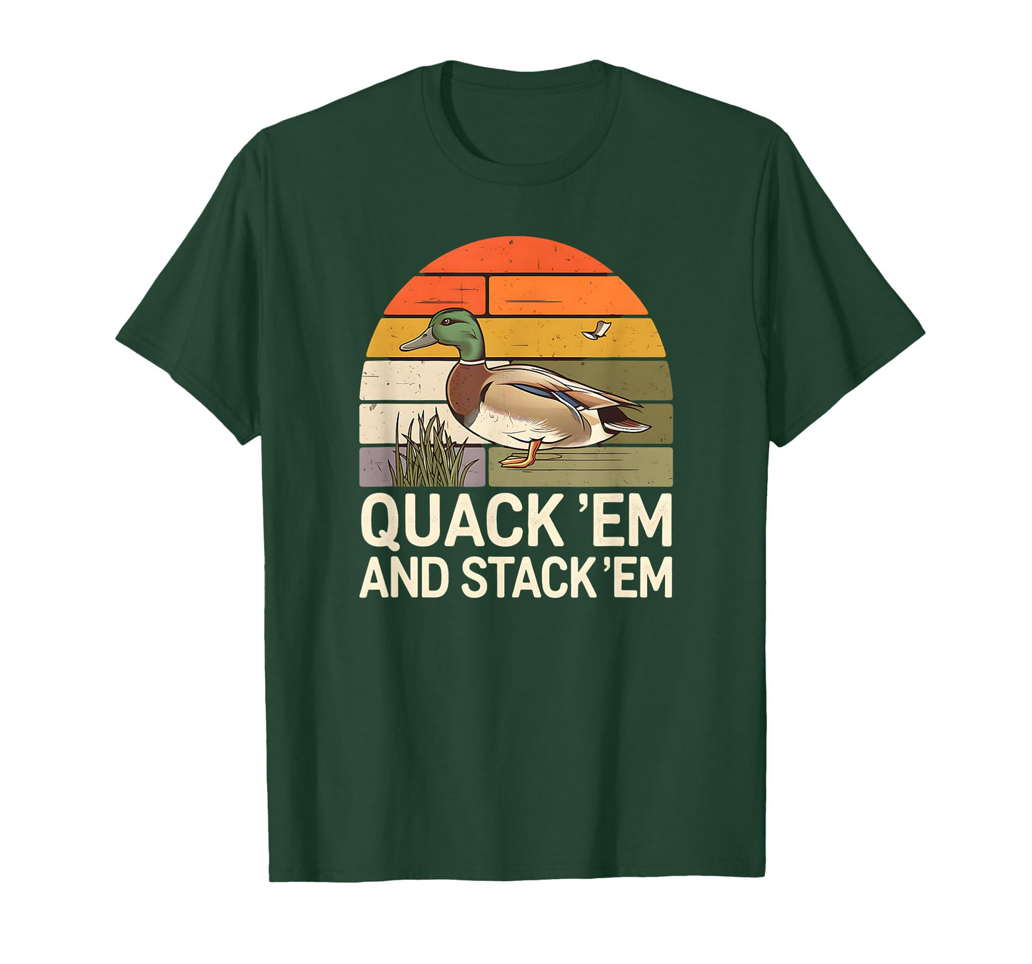Duck Hunting Funny Mens Mallard Hunter Waterfowl USA Patriot T-Shirt