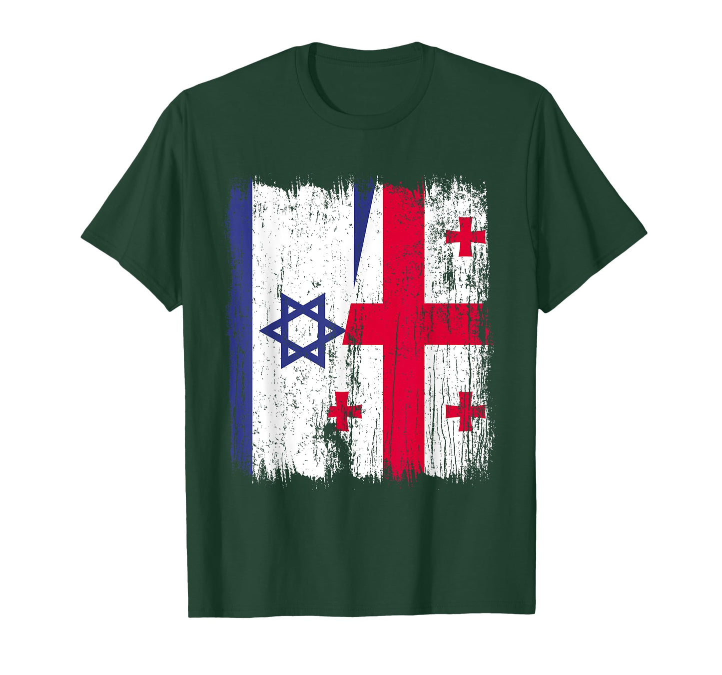 Israel Georgia Half Flag Israeli Georgian Roots T-Shirt
