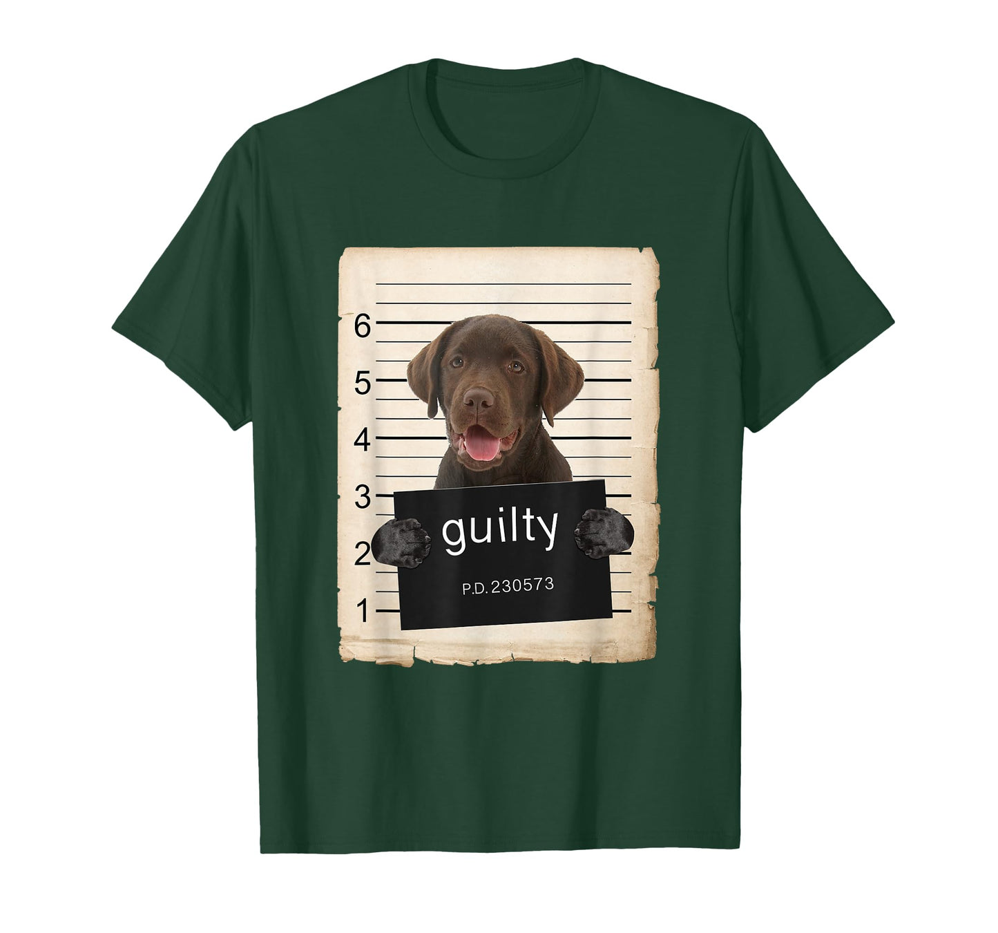 Chocolate Lab Labrador Dog Mug Shot Bad Dog T-Shirt