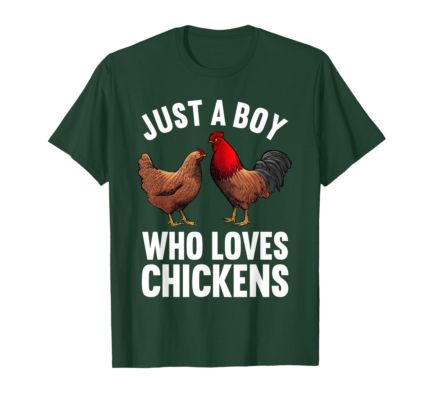 Funny Chicken Art For Men Boys Farm Animal Chicken Farmer T-Shirt