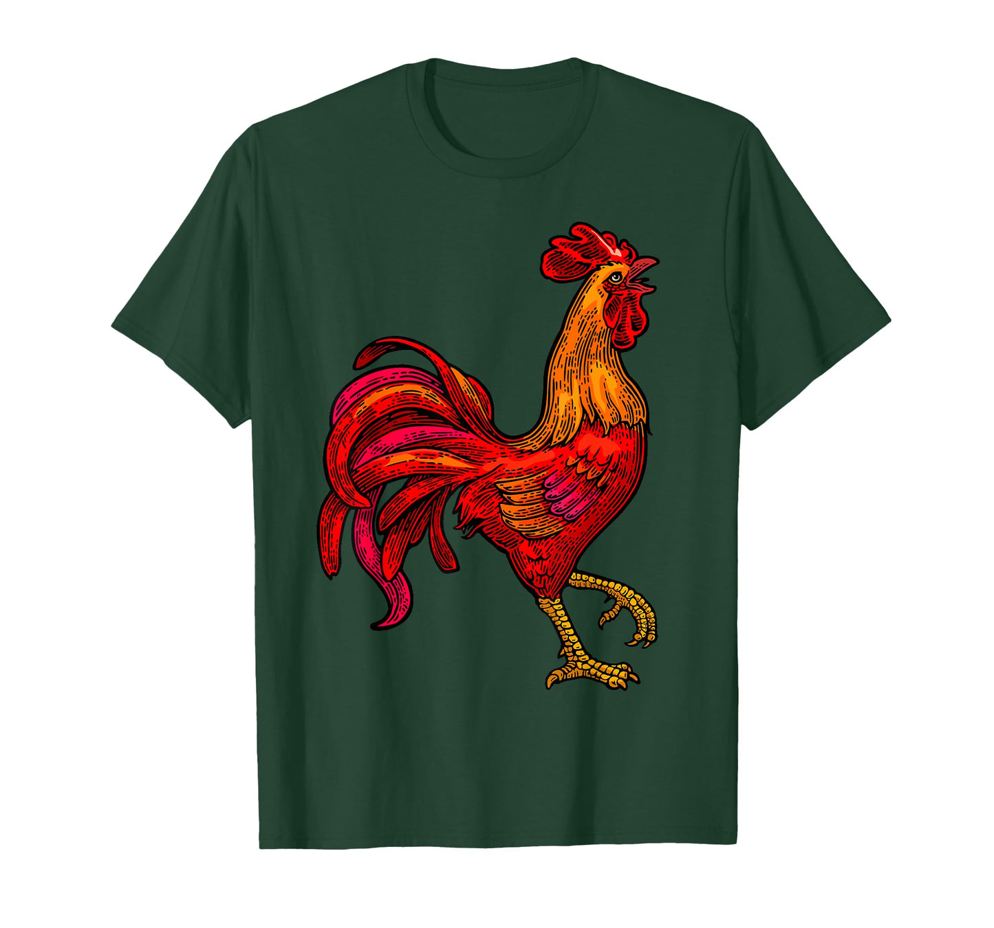 Red Rooster Vintage Retro Farmer Shirt Cock Bird Rooster T-Shirt