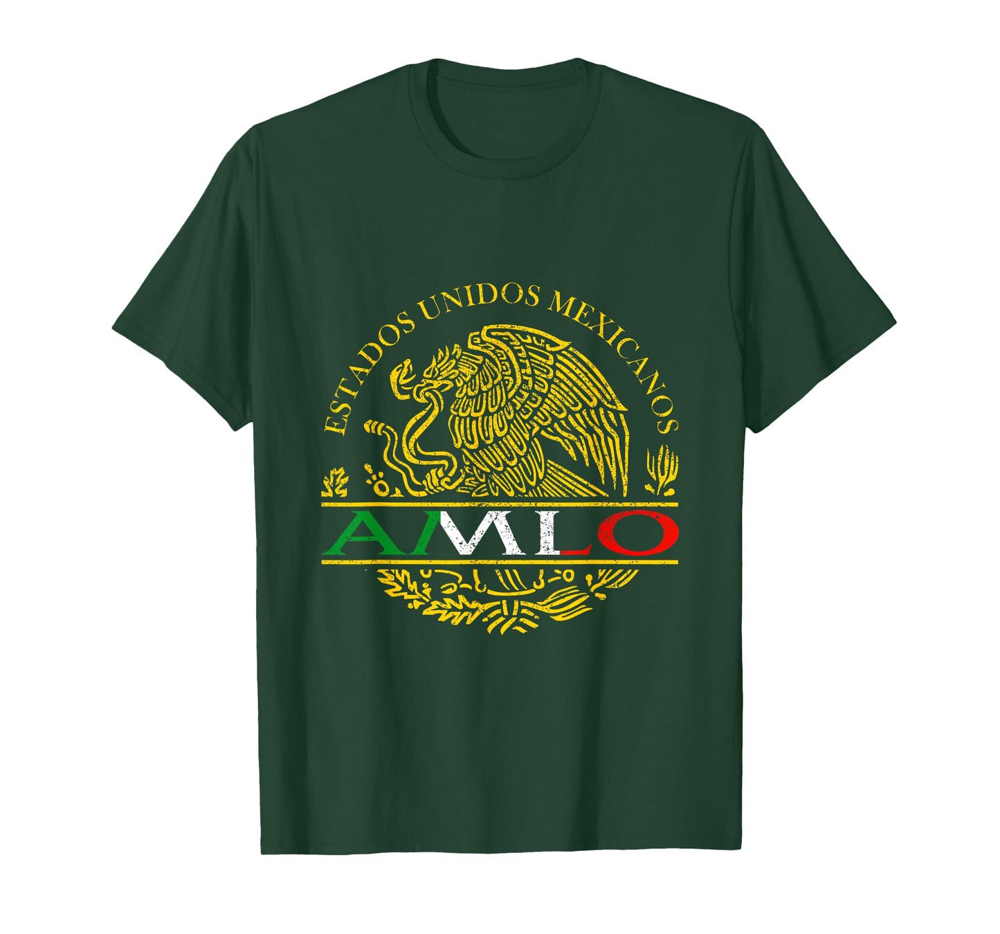 AMLO Aguila Dorada Mexicana Tricolor Mexican Eagle T-Shirt