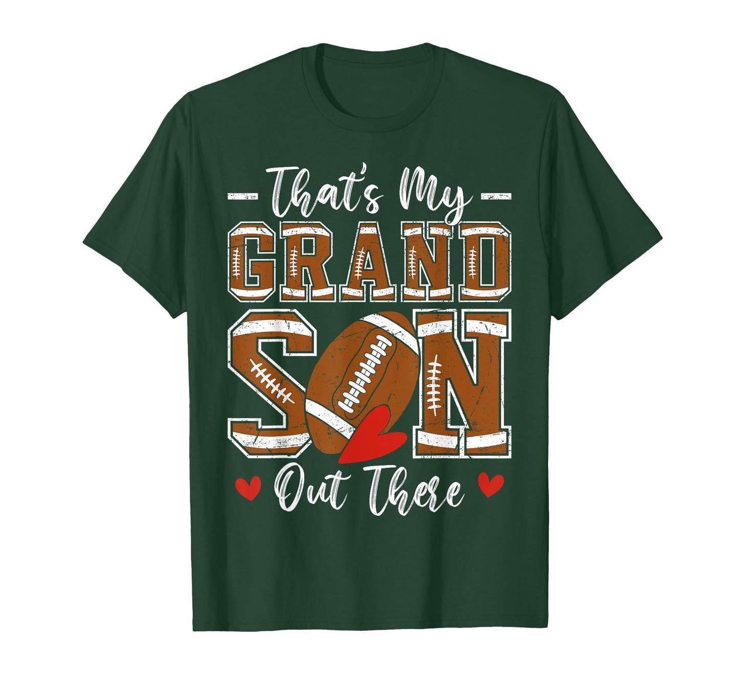 That's My Grandson Out There Funny Football Grandma T-Shirt