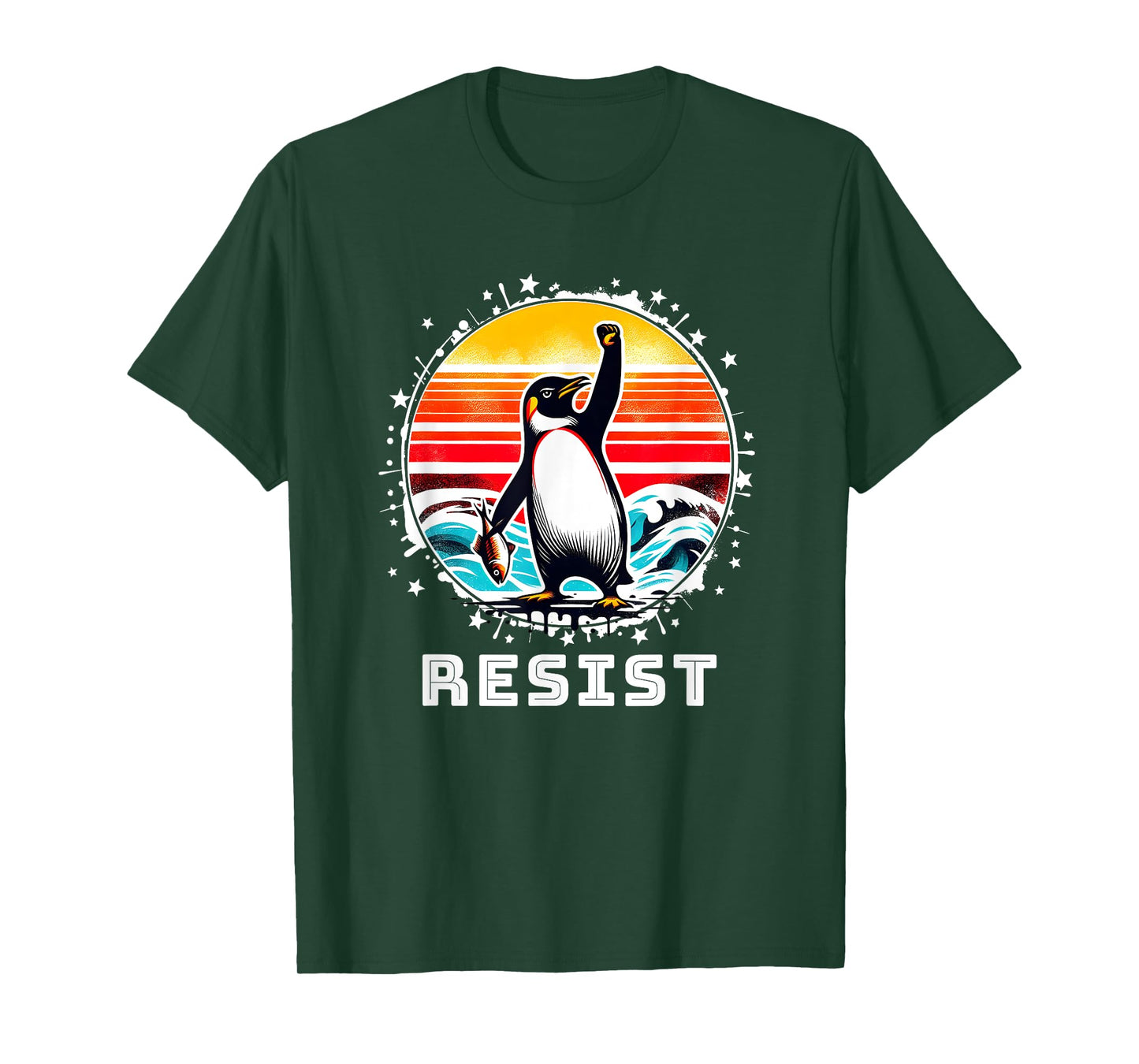 Funny Penguin Resist Penguins Protest Against Tariffs T-Shirt