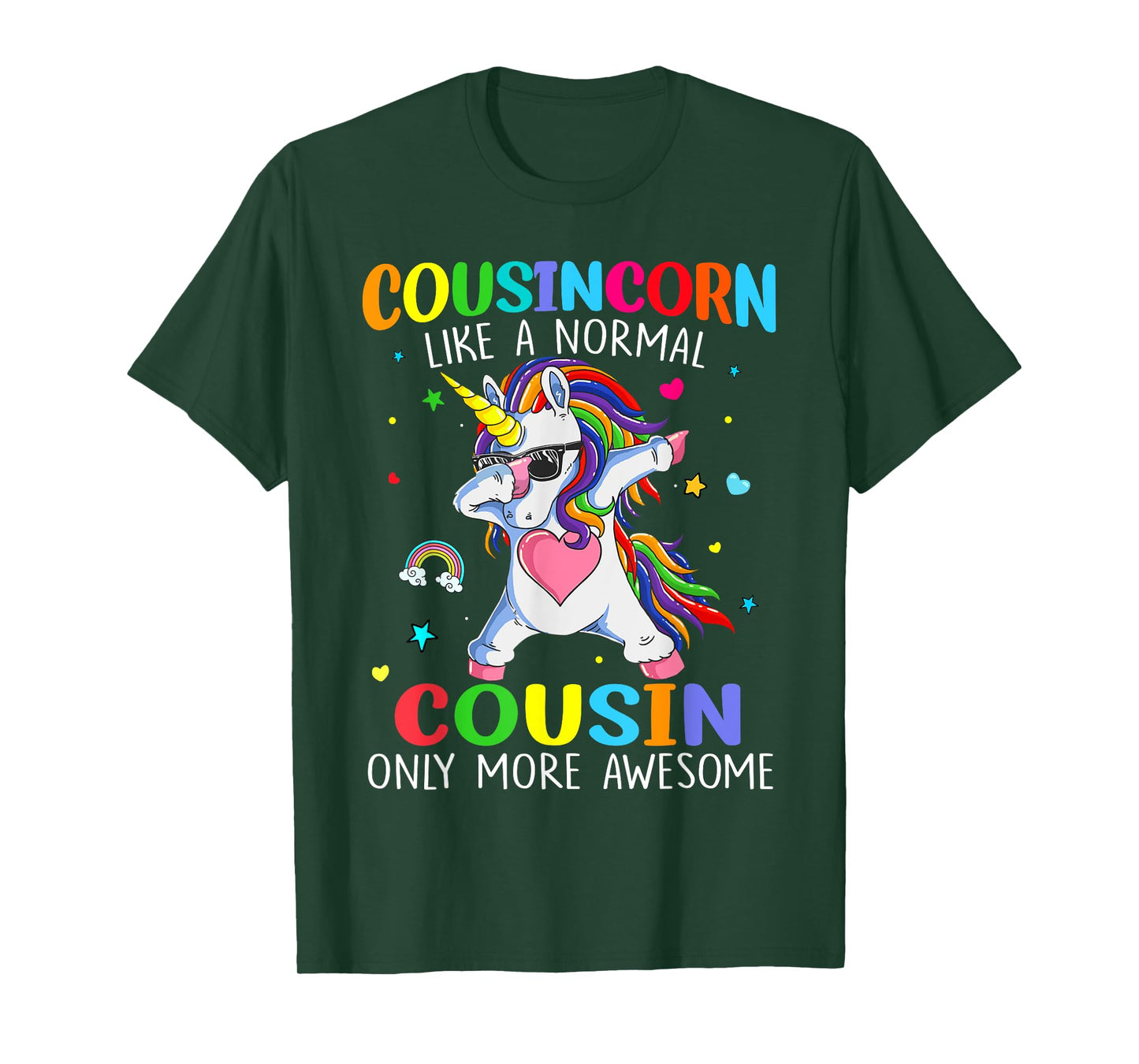 Cousincorn Like A Cousin Only Awesome Dabbing Unicorn T-Shirt