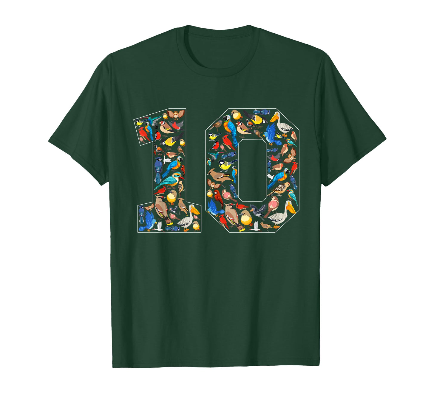 10th Birthday Birds Theme 10 Year Old Bird Lover Birthday T-Shirt