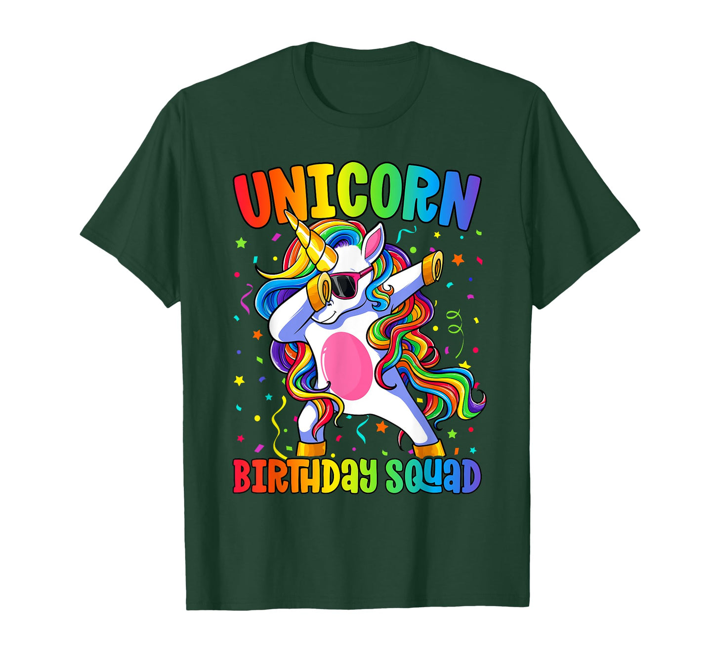 Birthday Squad Shirt Kids Dabbing Unicorn Birthday T-Shirt