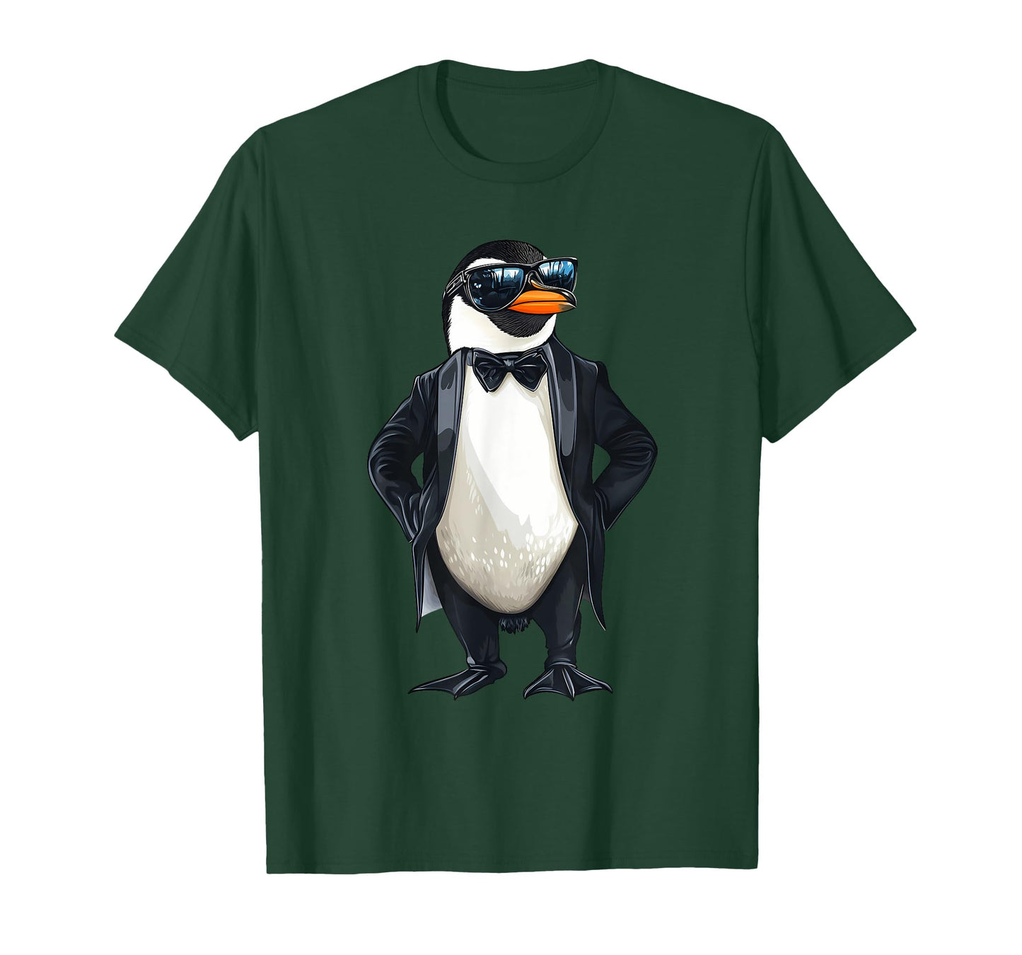 Funny Penguin Tuxedo Graphic T-Shirt