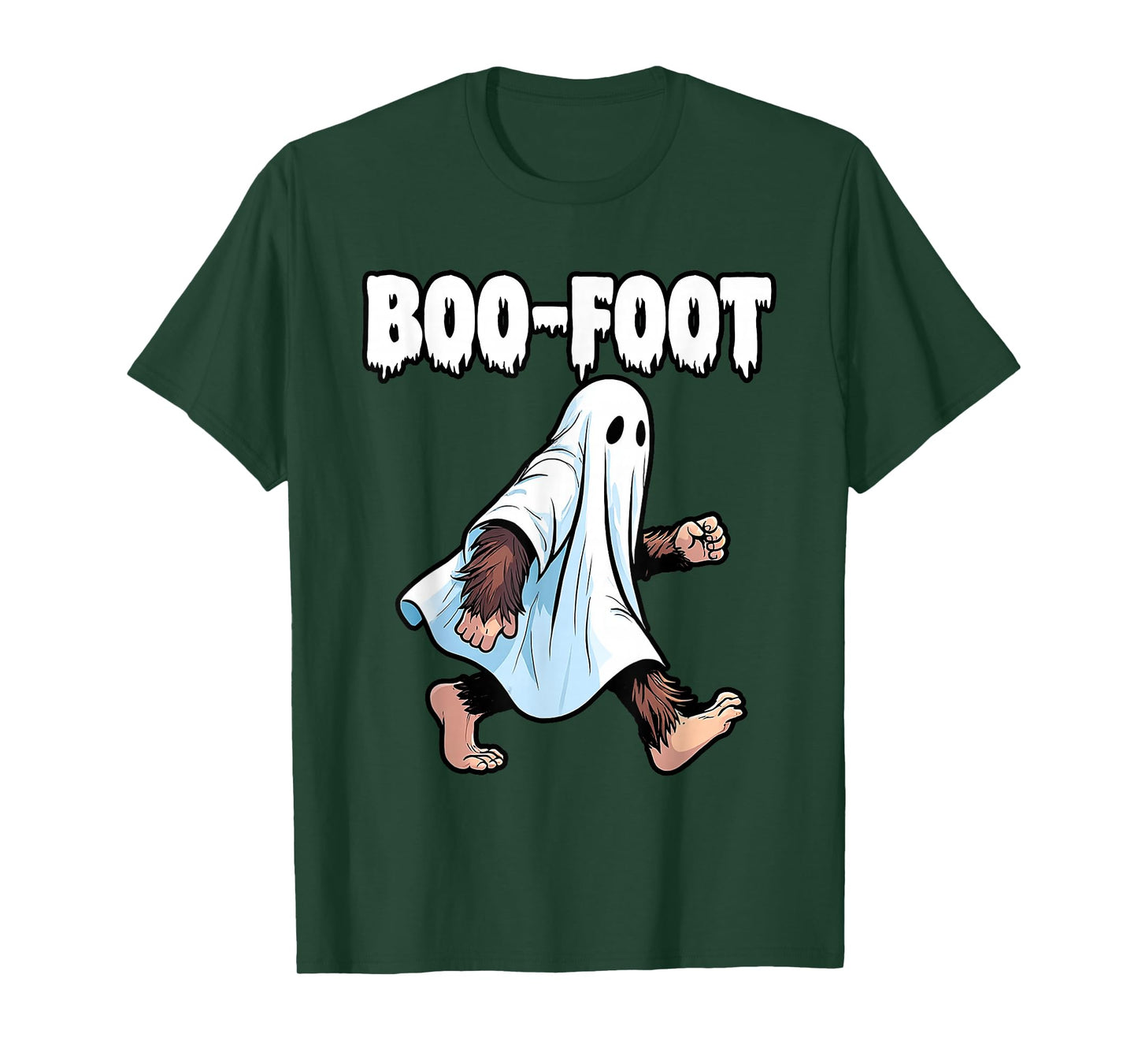 Bigfoot Ghost Costume Halloween Boo-Foot Sasquatch Spooky T-Shirt