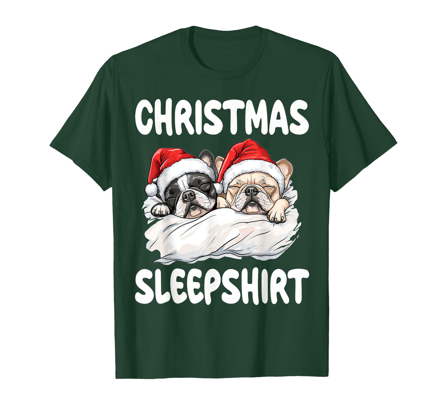 Cute French Bulldog Frenchie Dog Official Christmas T-Shirt