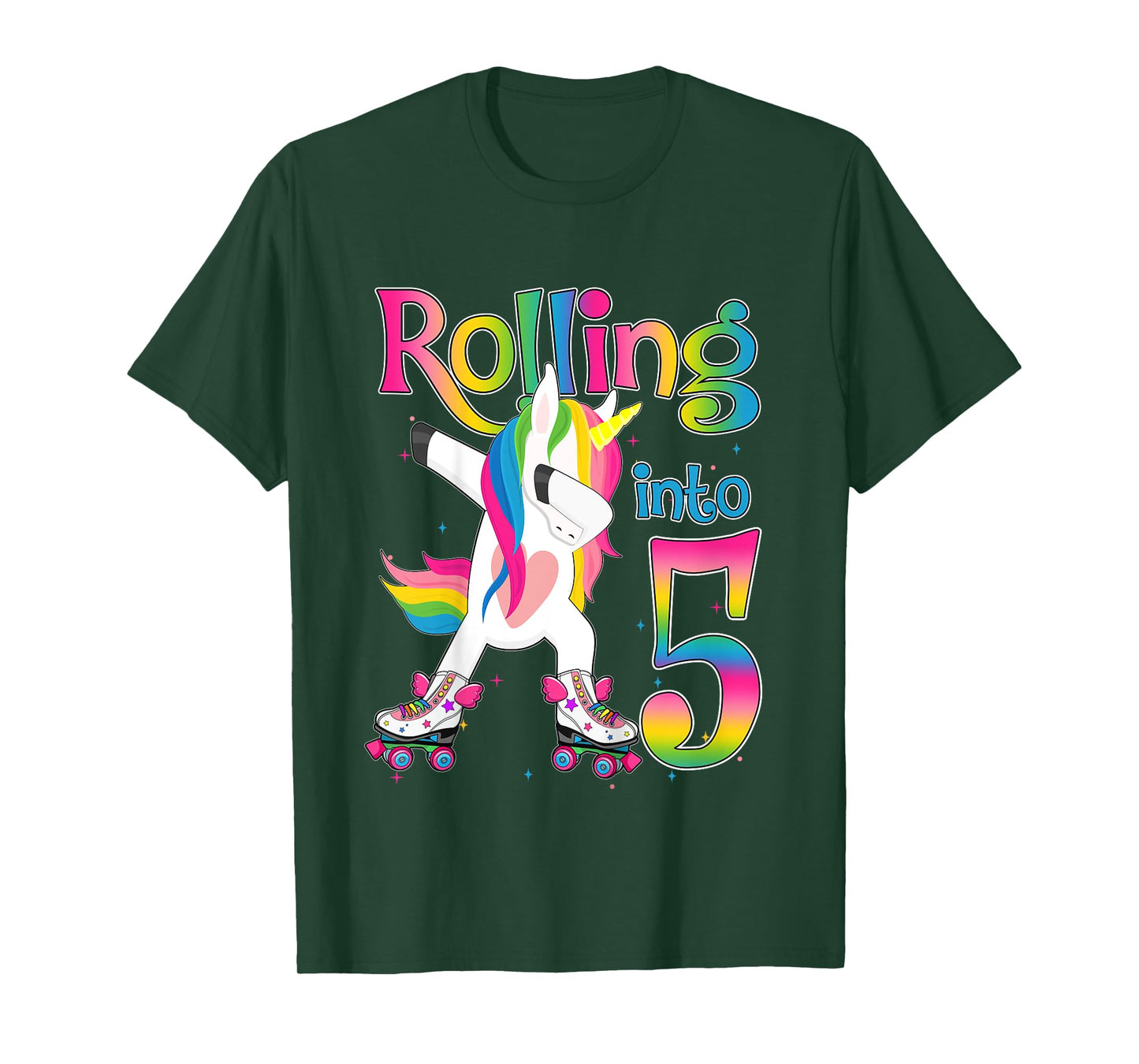 Rolling Into 5 years Let's Roll I'm Turning 5 Roller Skate T-Shirt