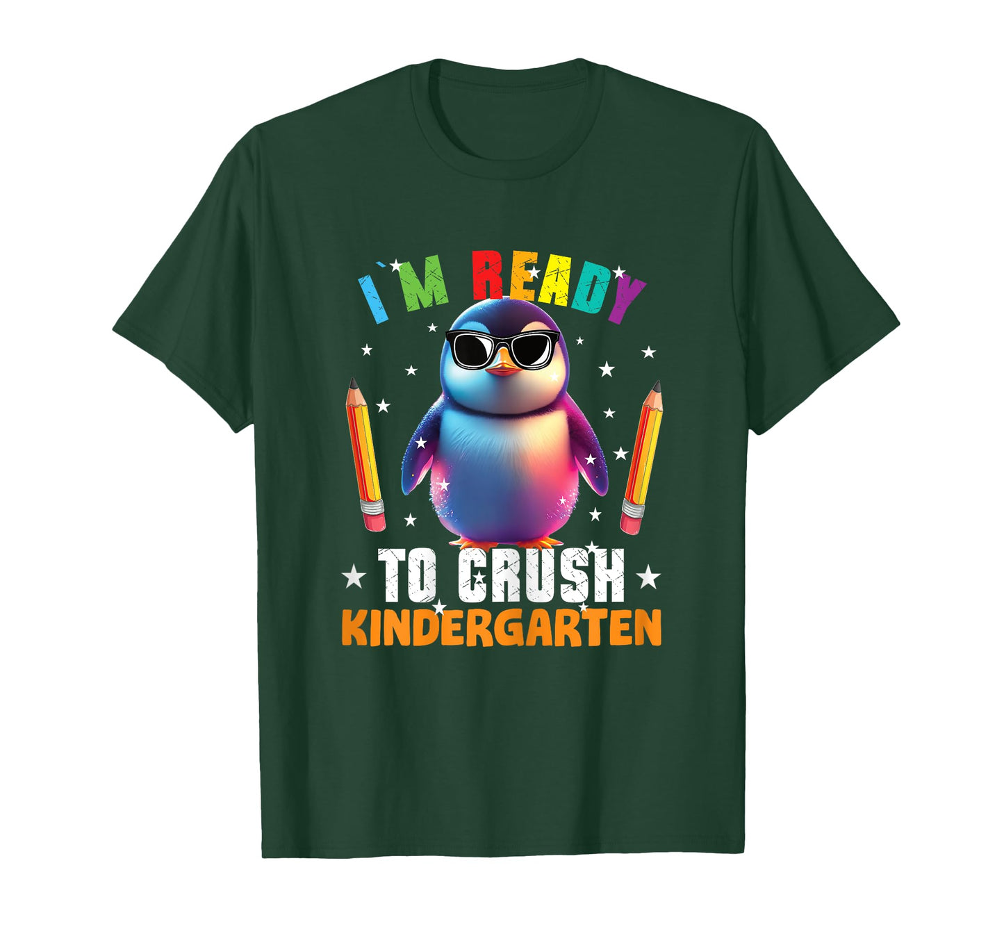 Crush Kindergarten funny Penguin Back to School Girls Gift T-Shirt