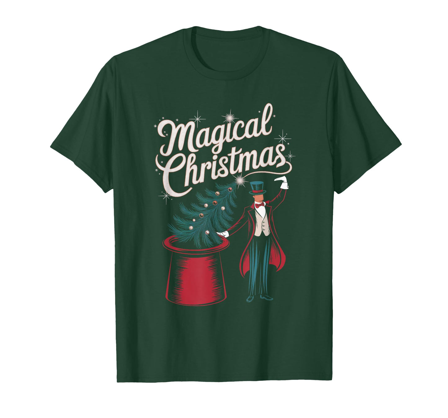 Magical Christmas Funny Xmas Holiday Celebration Magic Tree T-Shirt