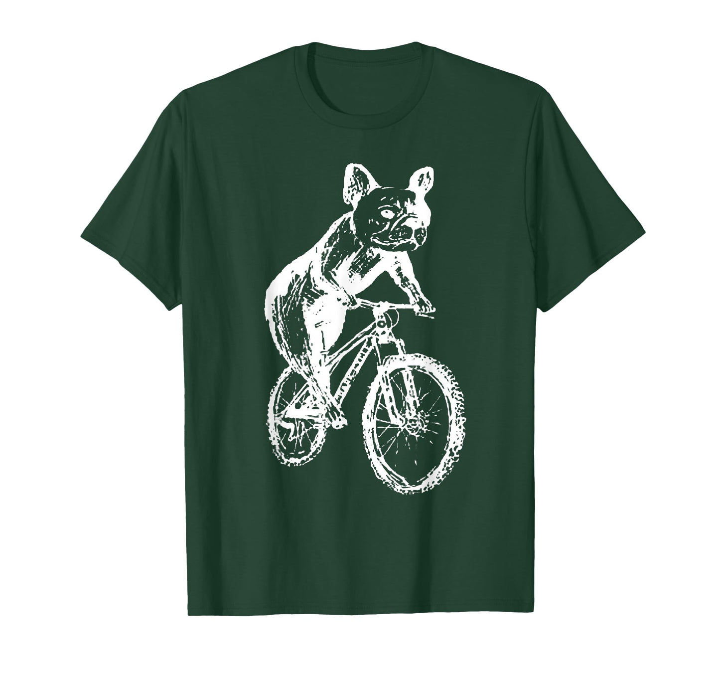 French Bulldog On A Bike Retro Dog Riding Bicycle Cycling T-Shirt