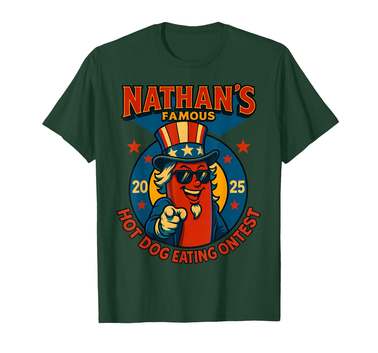 Funny Nathan’s Famous Hot Dog Eating Contest 2025 T-Shirt