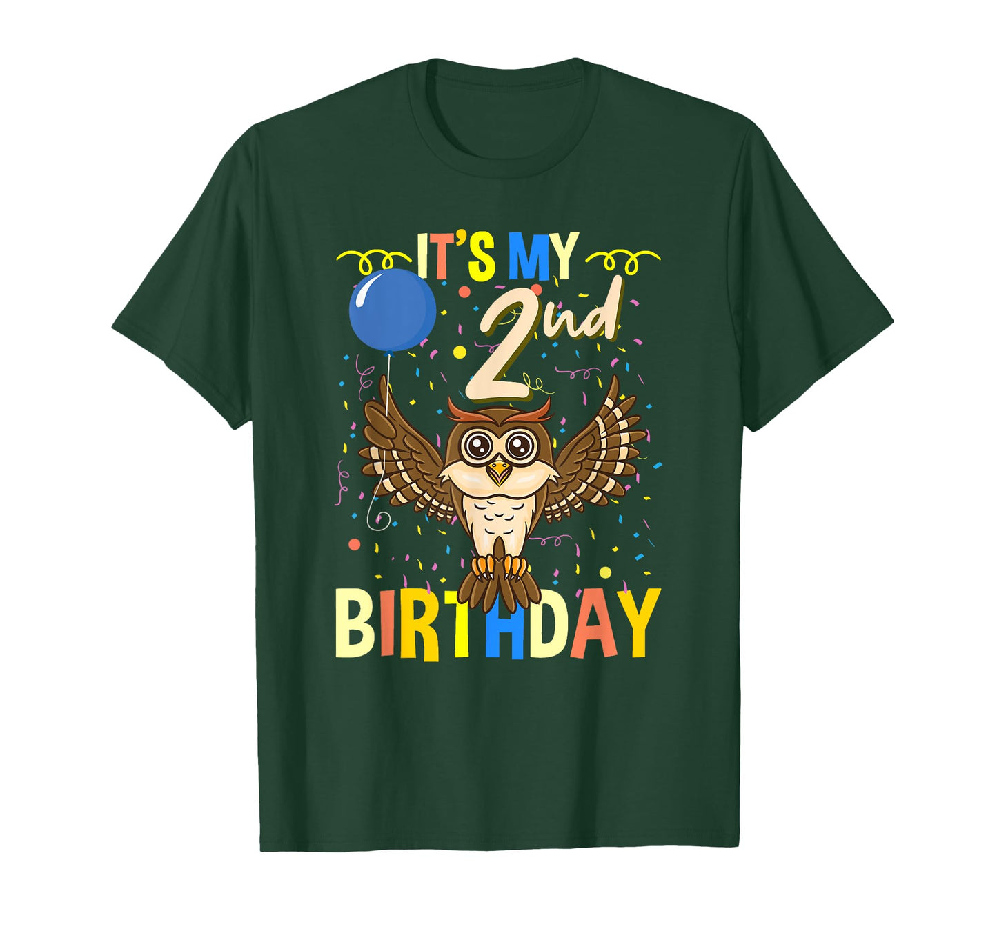 Its My 2nd Birthday Owl Bird T-Shirt