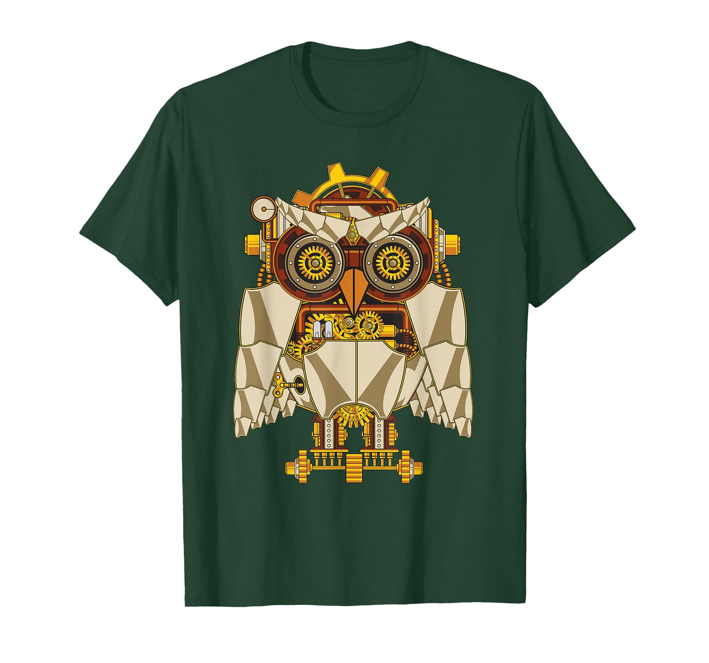 Steampunk Mechanical Owl Gear Cogs T-shirt Clockwork Shirt