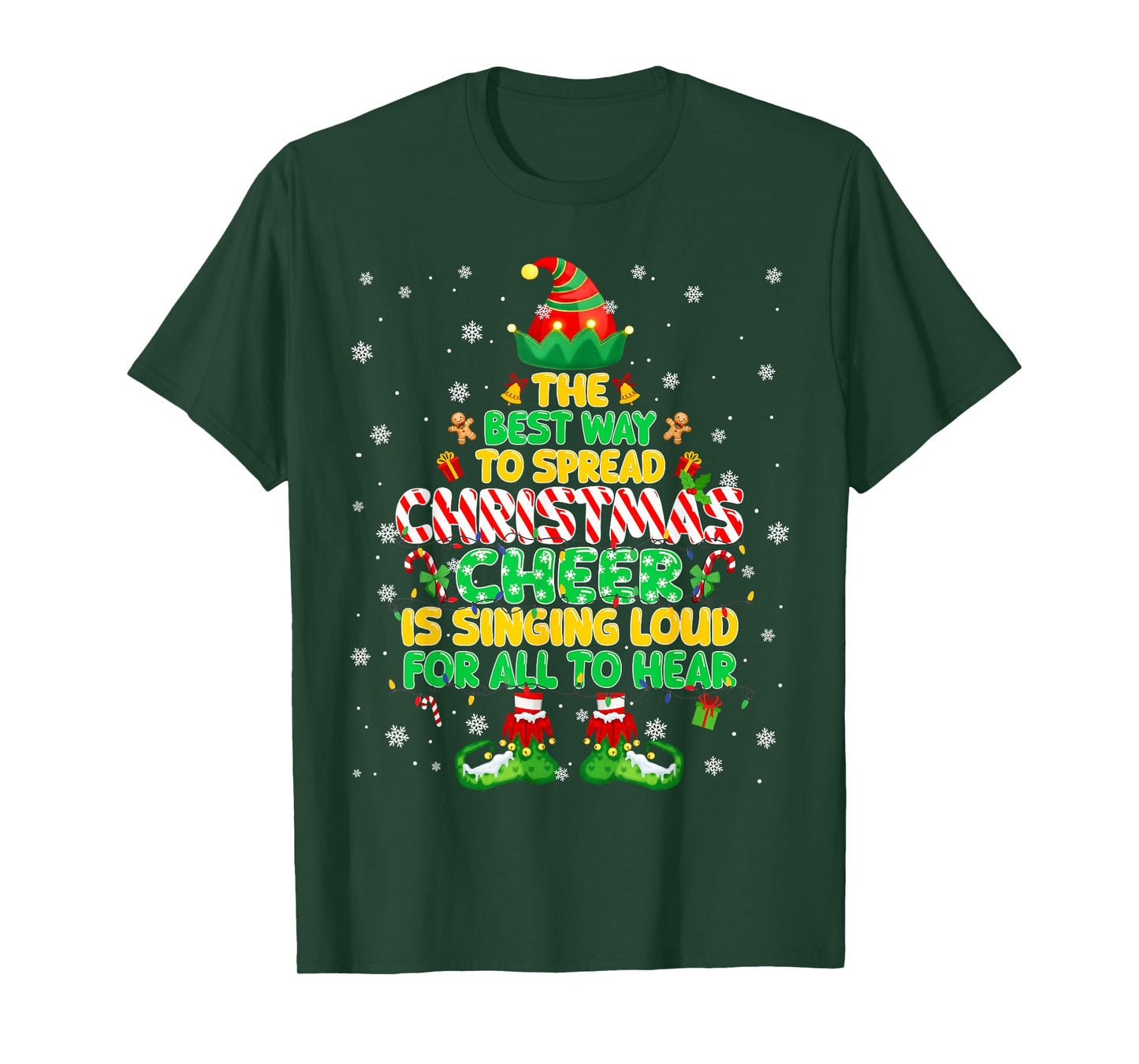 The Best Way to Spread Christmas Elf Xmas Boys Mens Kids T-Shirt