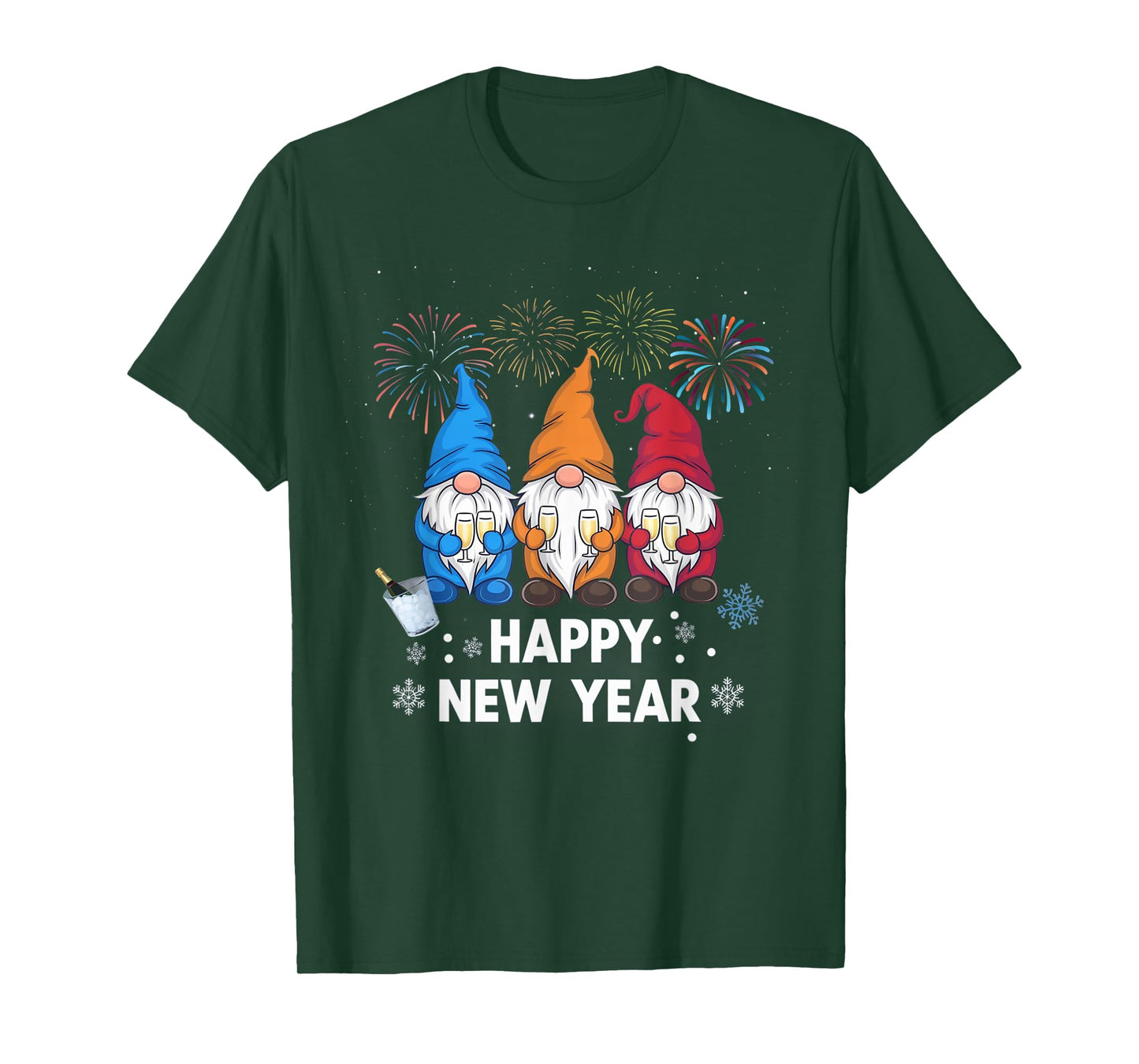Happy New Years Eve Party Gnomes Matching Family Outfit T-Shirt