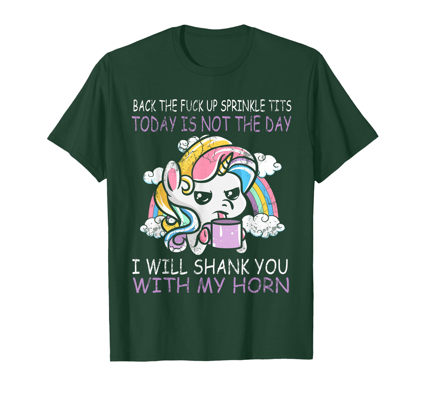 Unicorns Sprinkle Tits Funny Quotes Unicorn Humour Gift T-Shirt